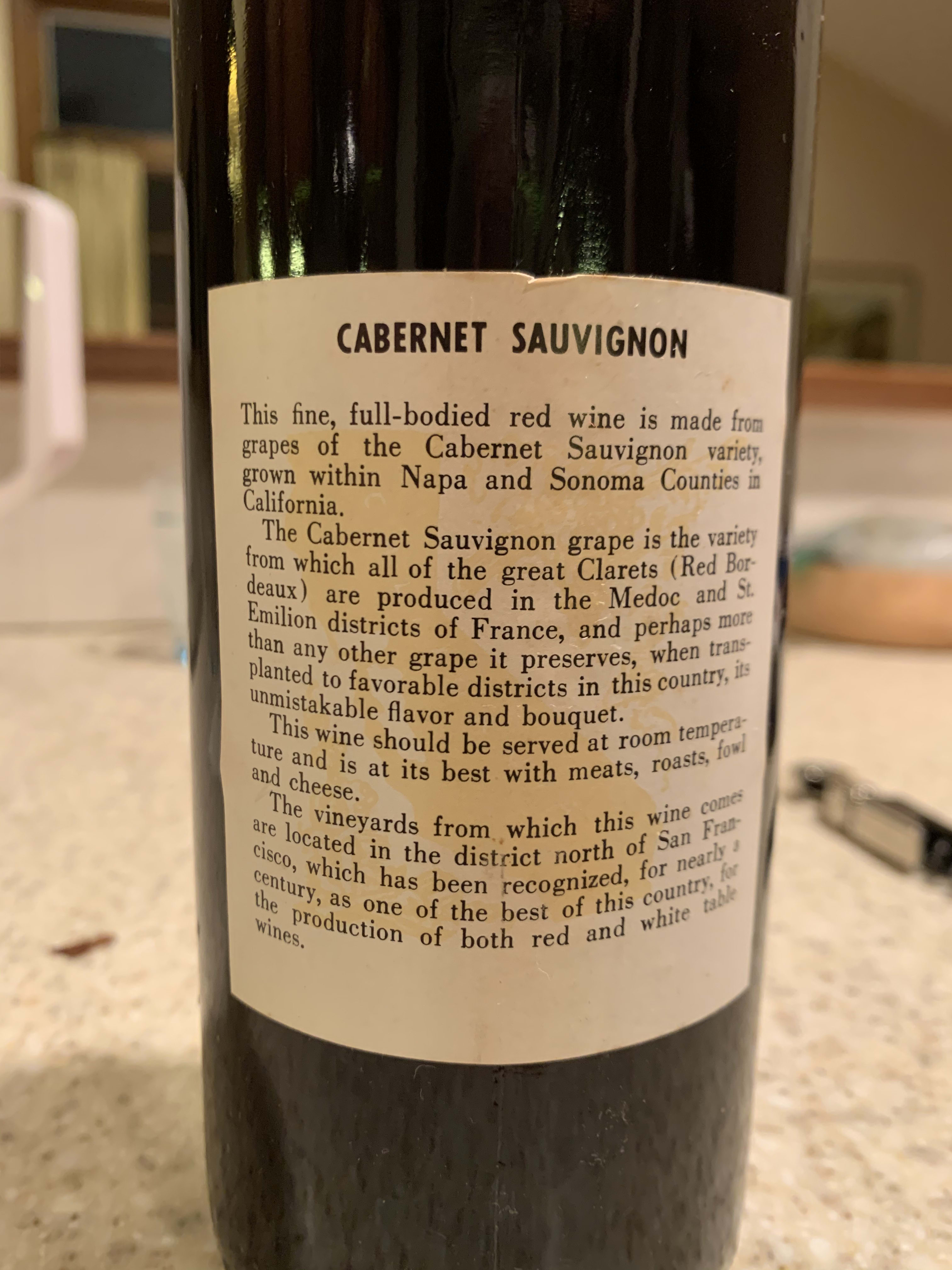 Back label