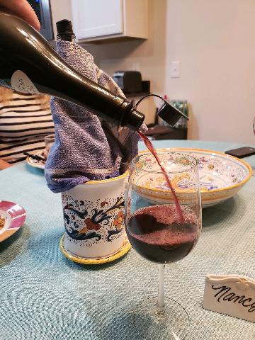 pouring wine