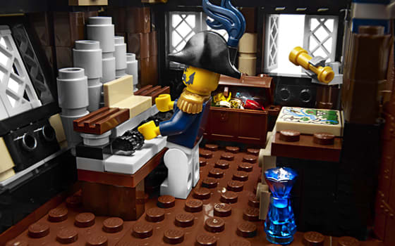 captain plays the organ