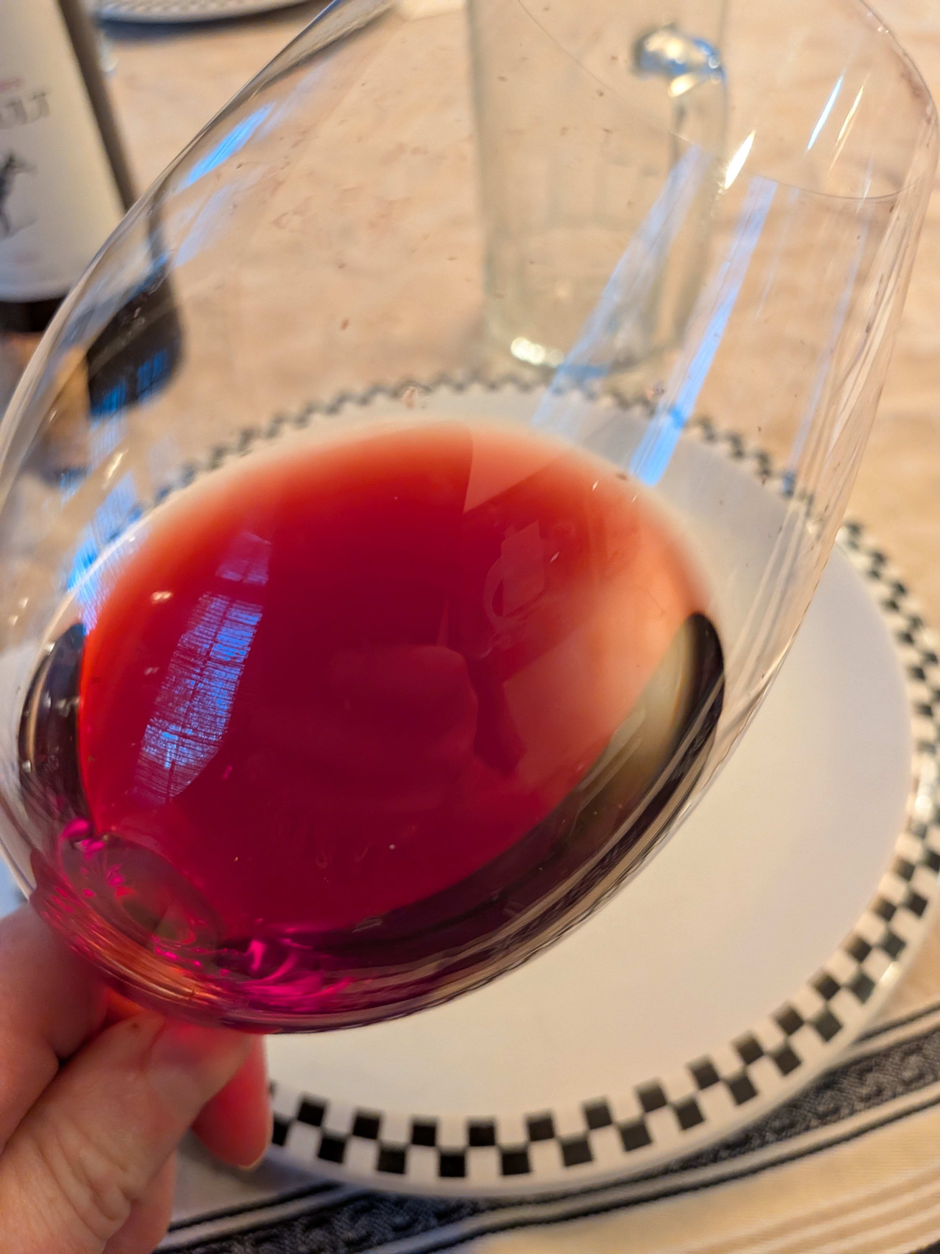 wine in glass