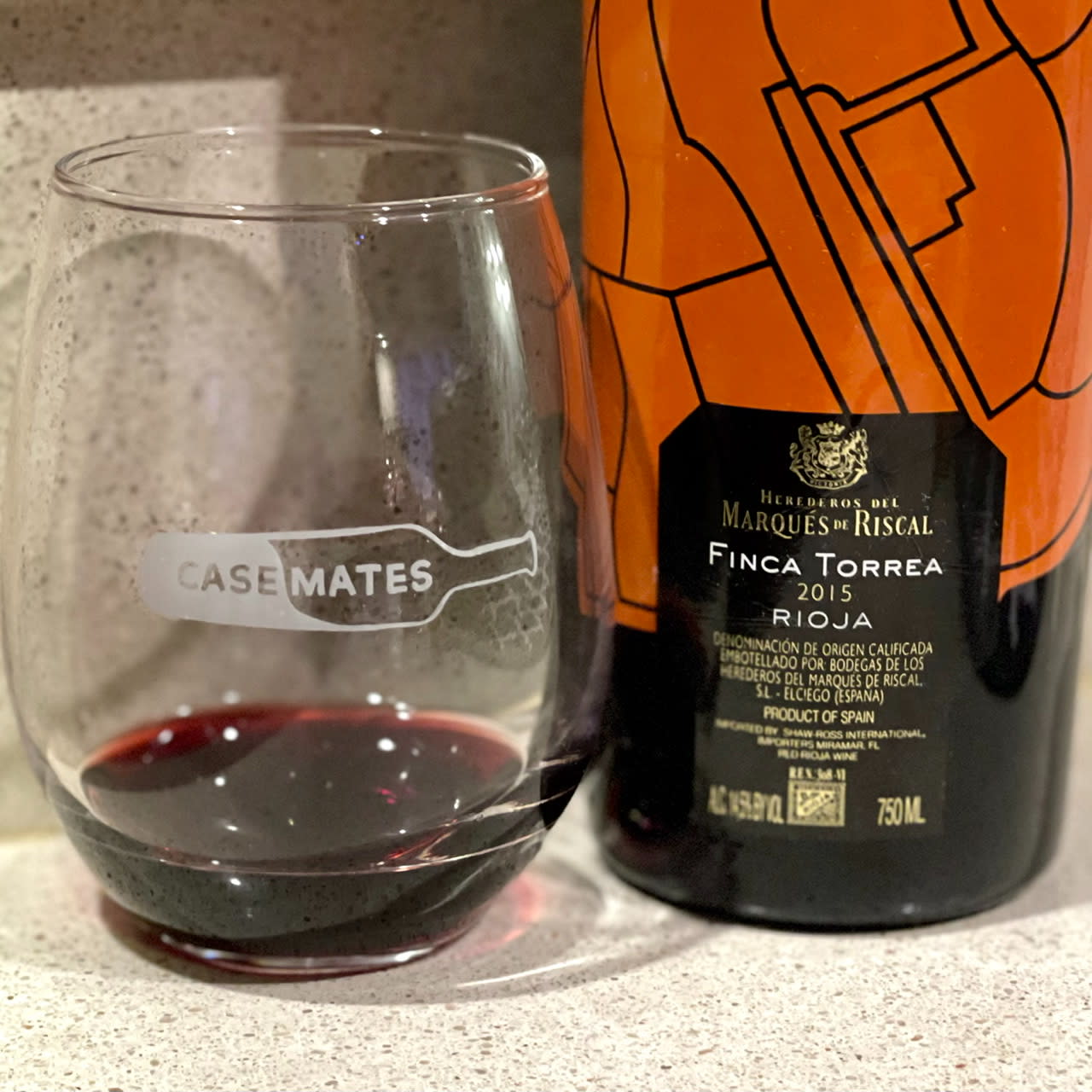 glass and bottle
