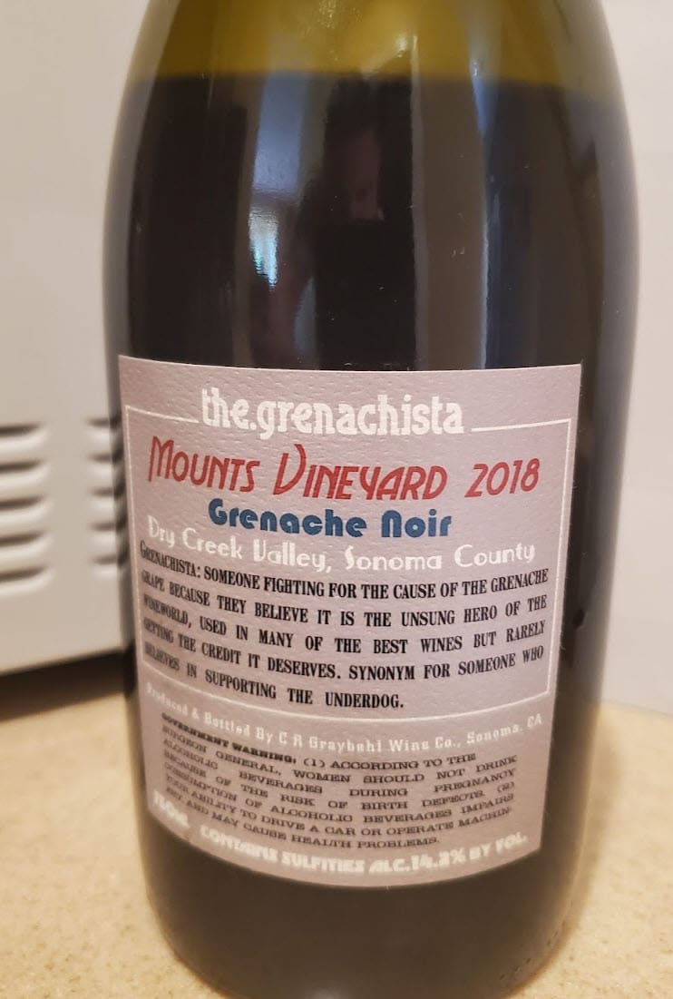 Granachista back label