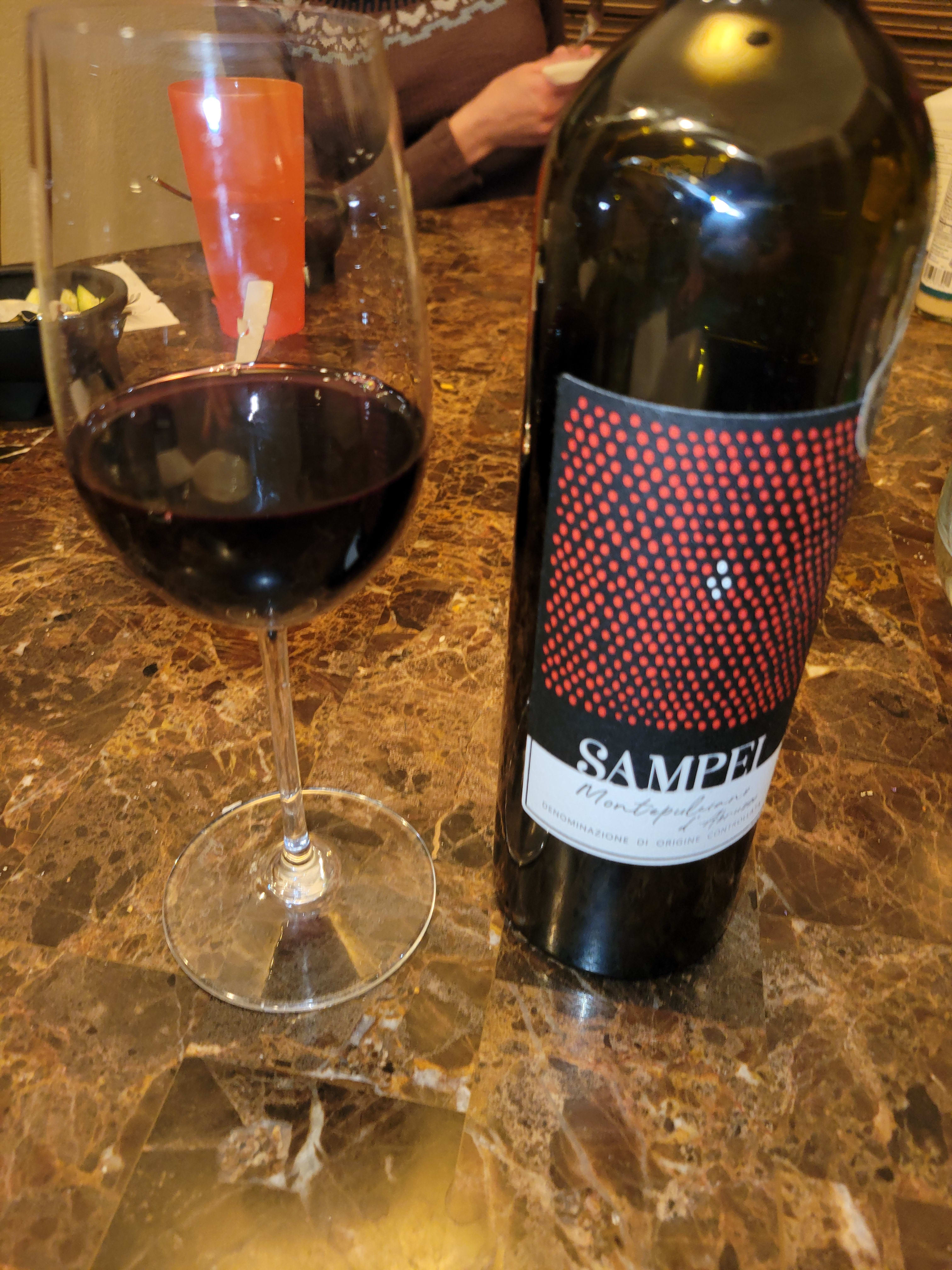 wine in glass