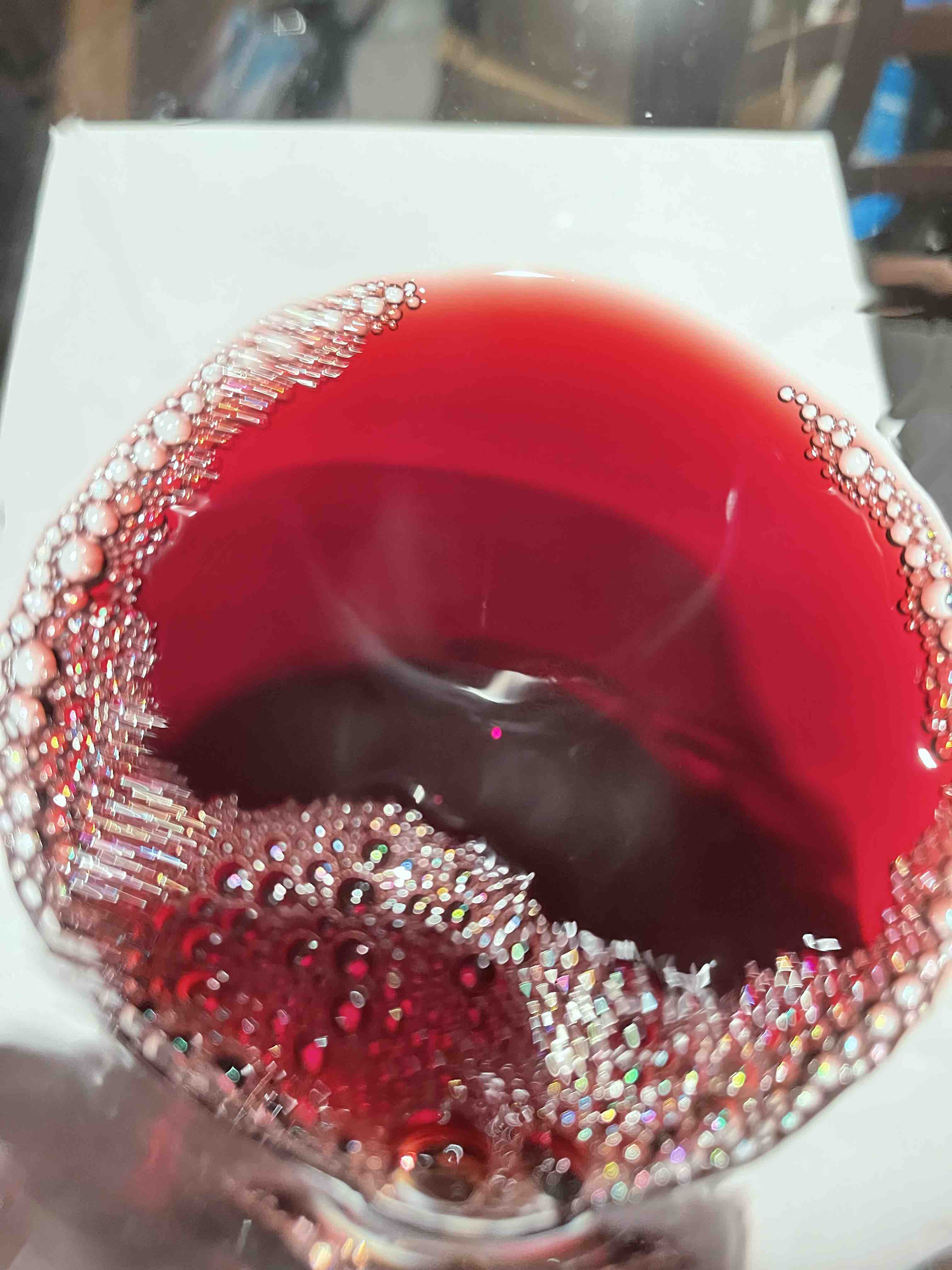 Glass on paper