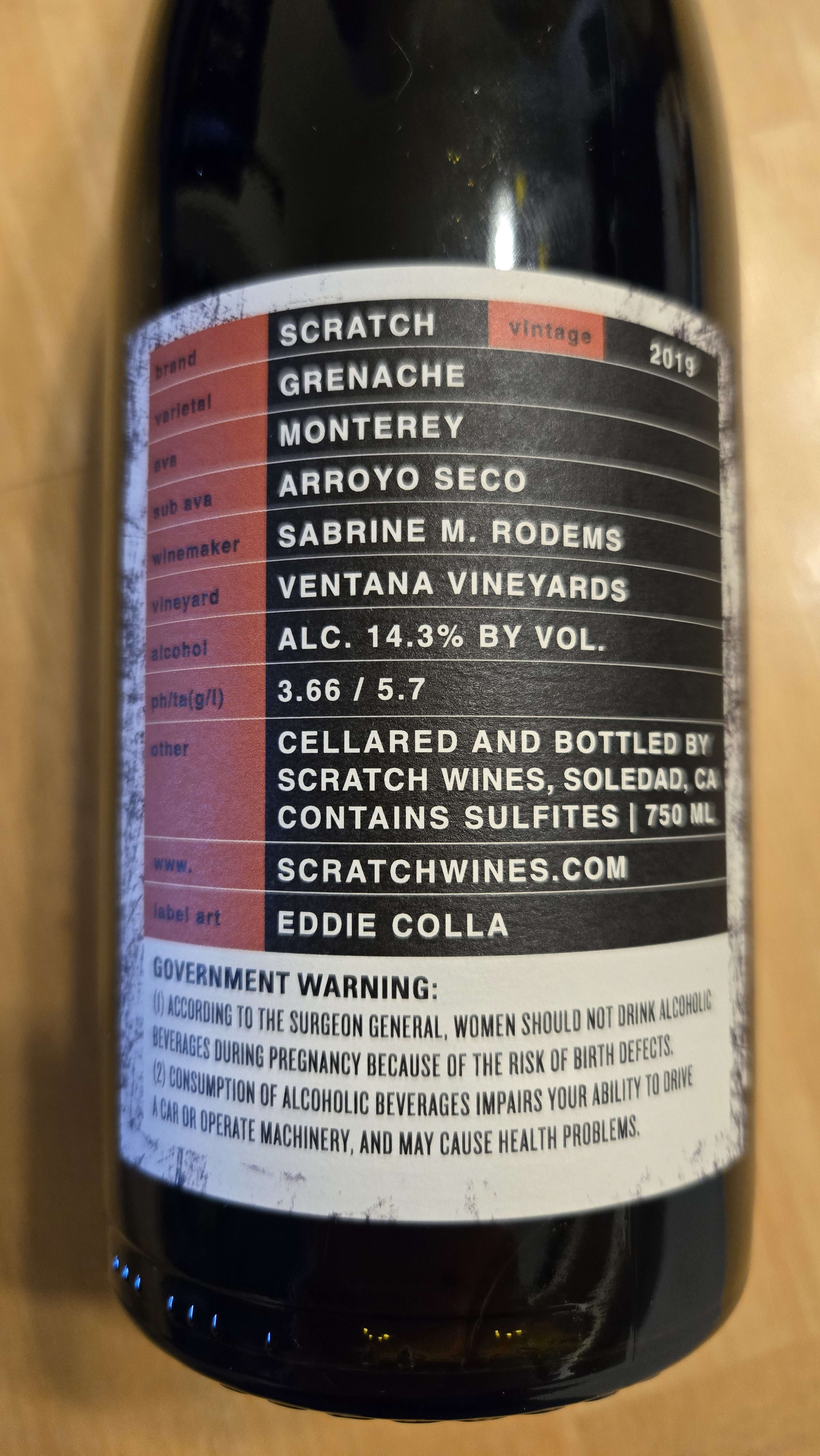 Rear Label