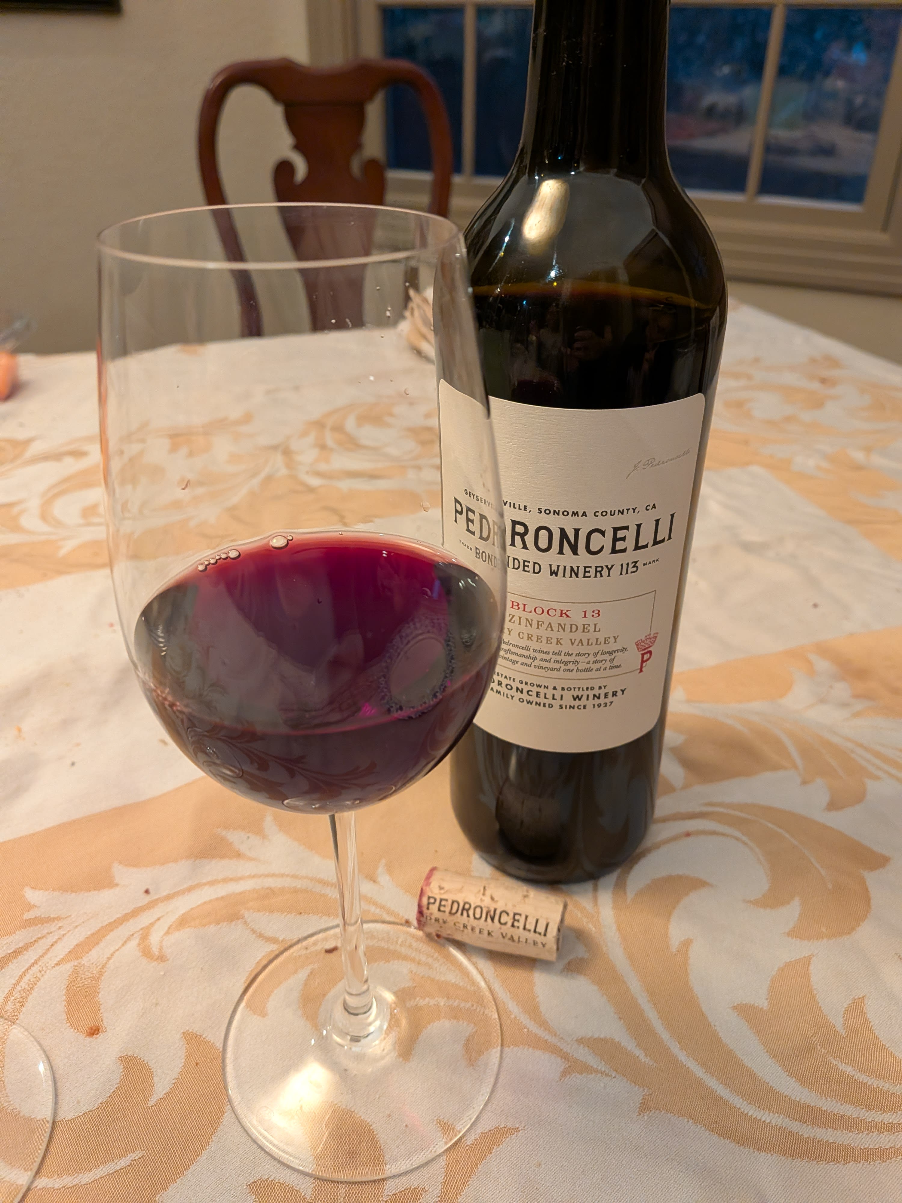 wine in glass