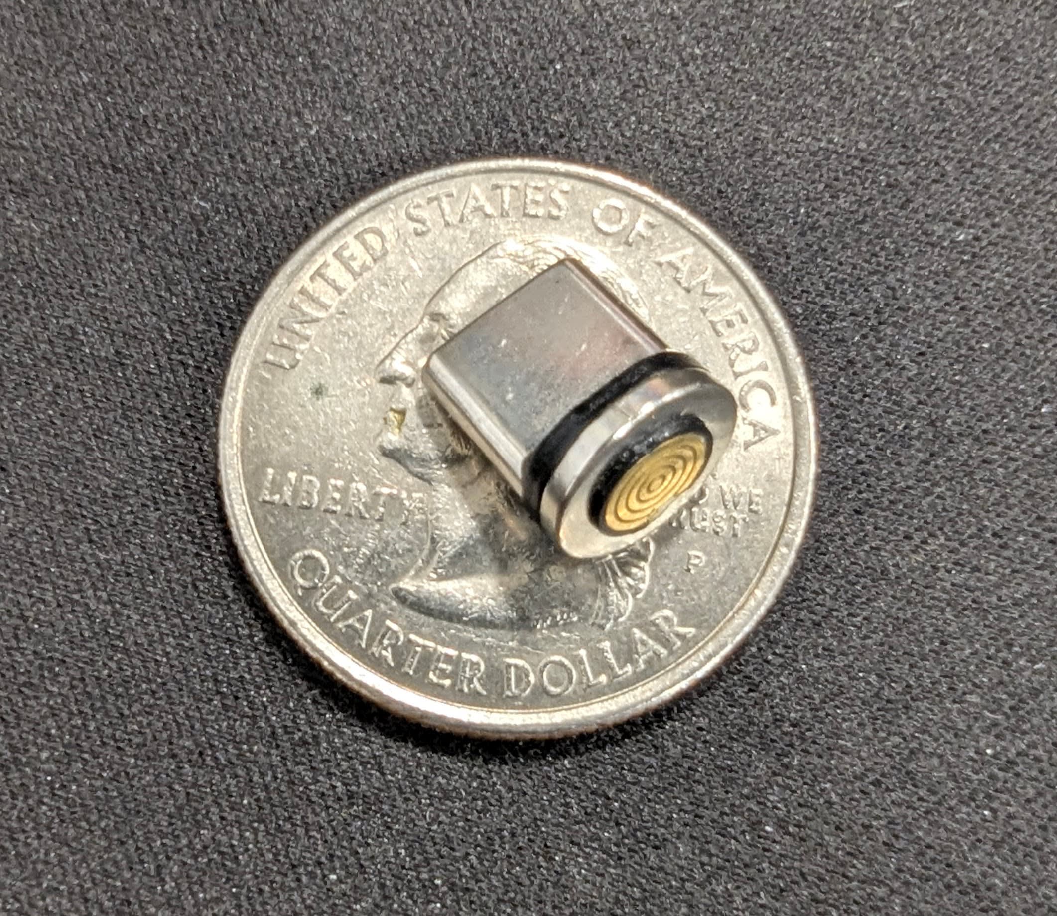 usb-c piece on a quarter