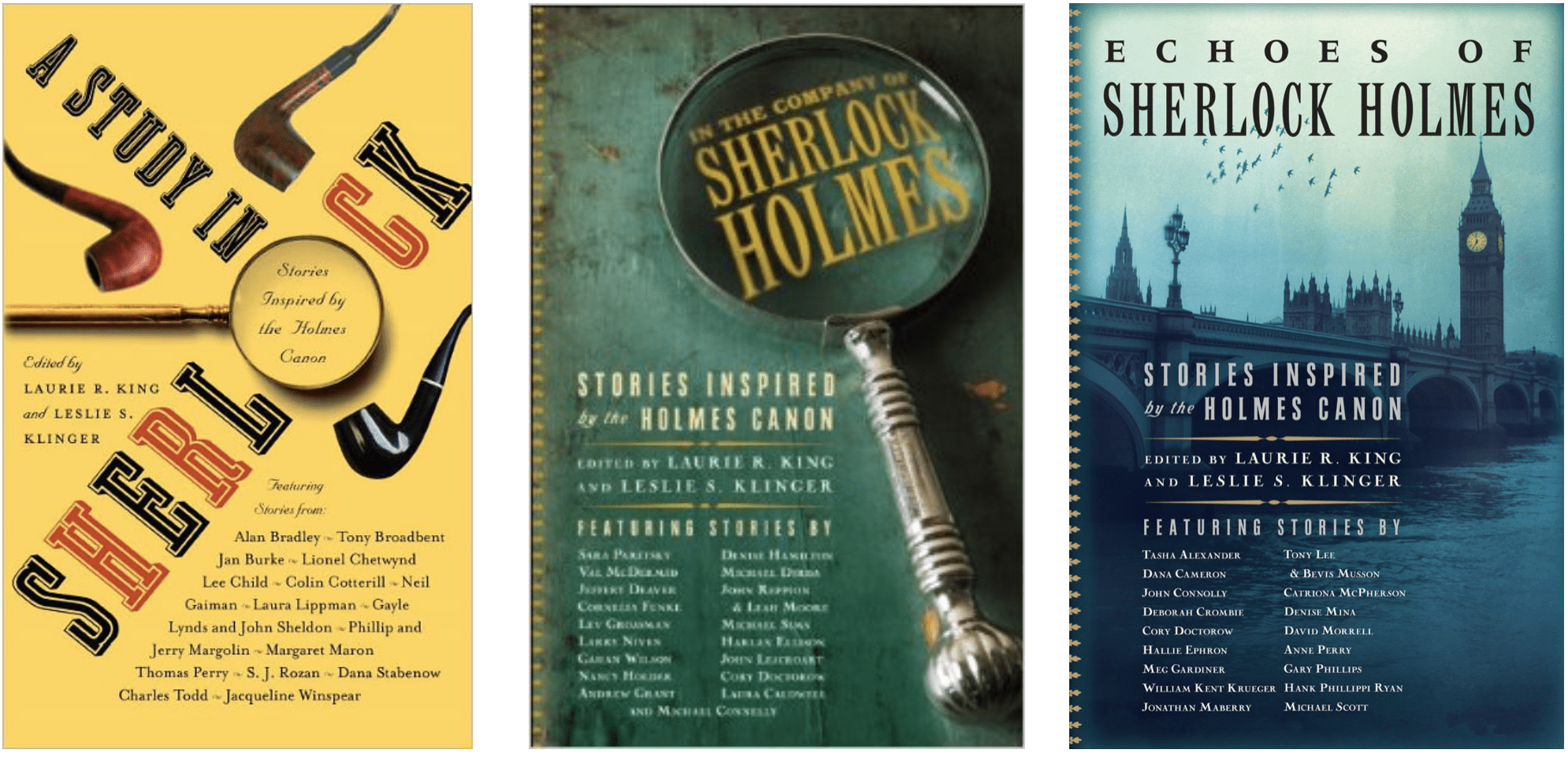 Three Holmes-inspired volumes of work edited by Klinger and King.