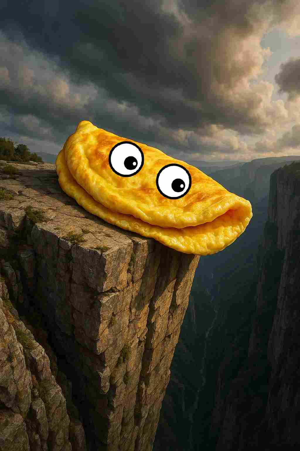 omelet with eyes