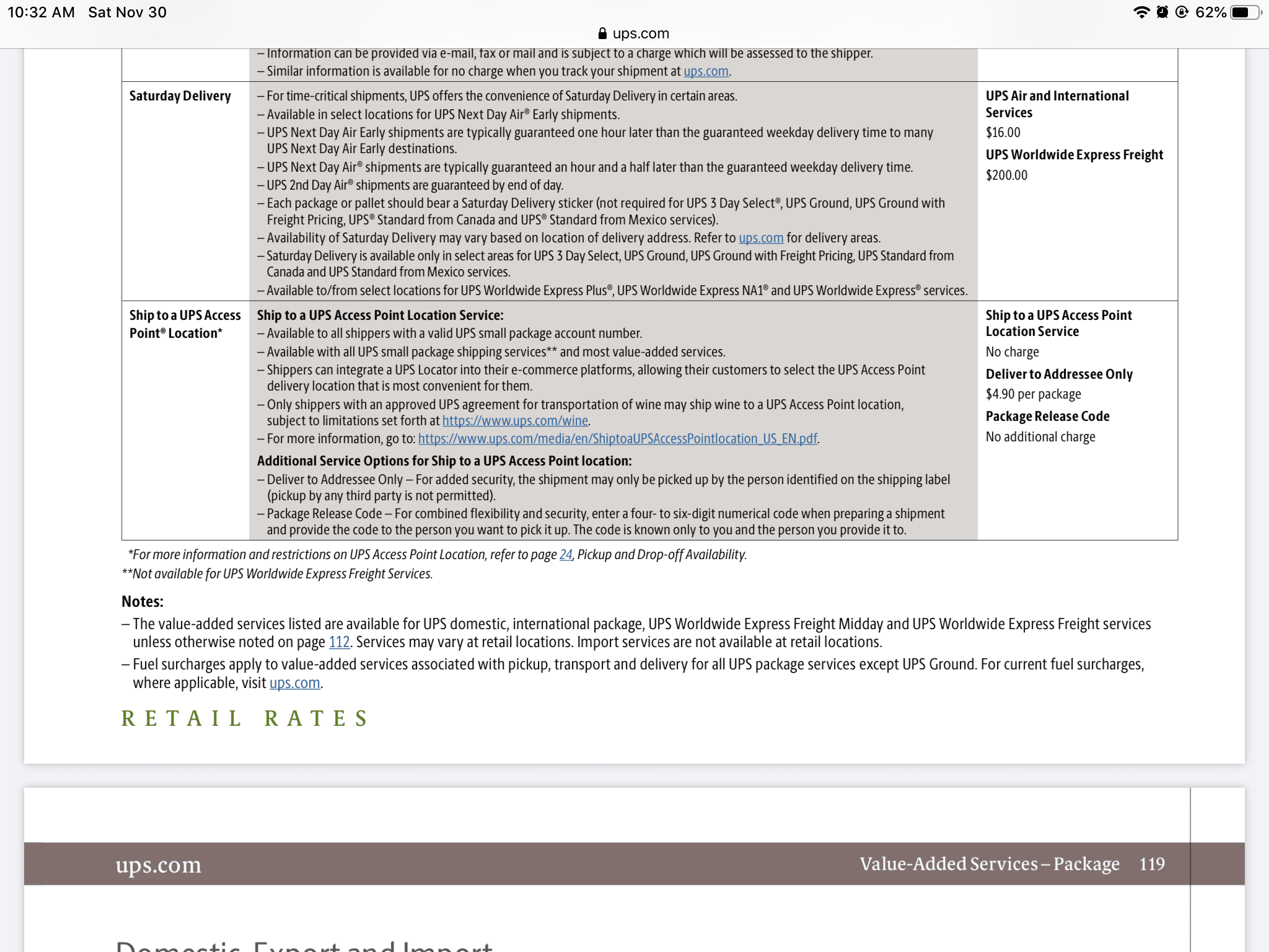 from ups site