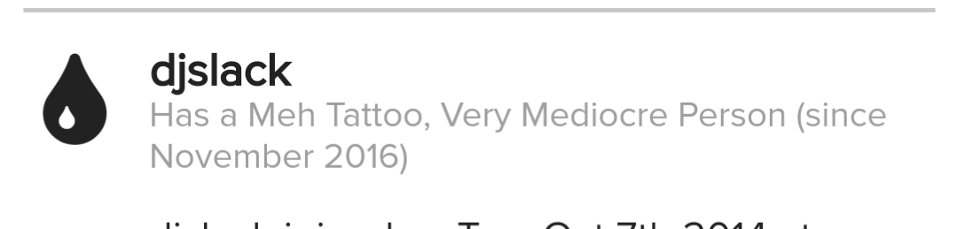 Has a Meh Tattoo