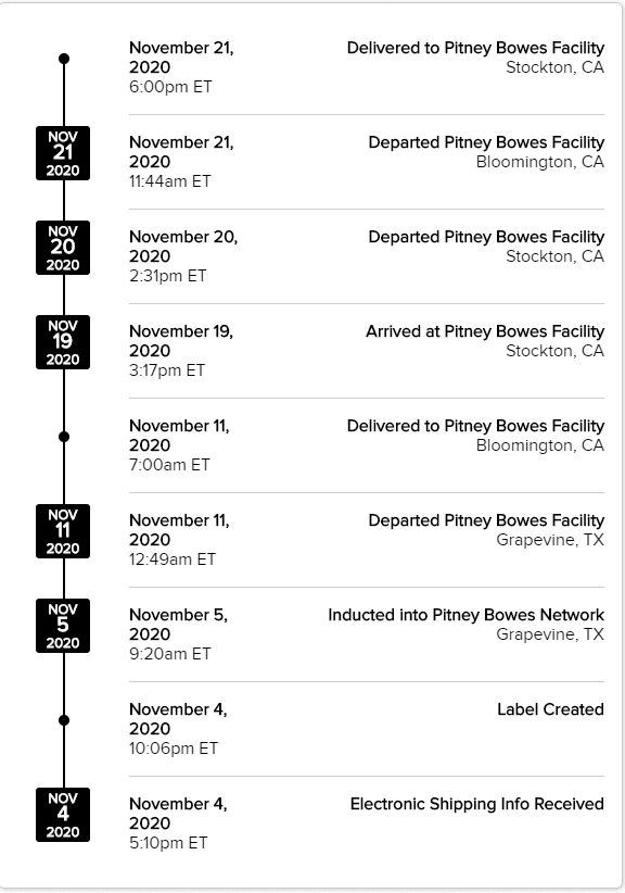 delivery trail