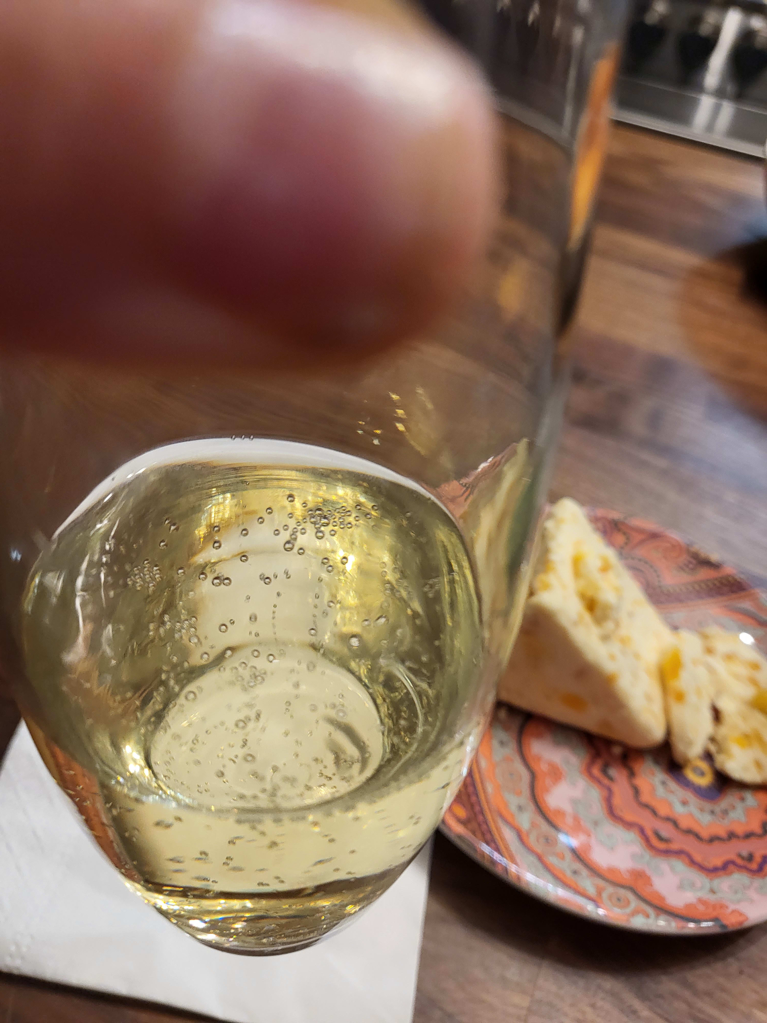 bubbles and a thumb