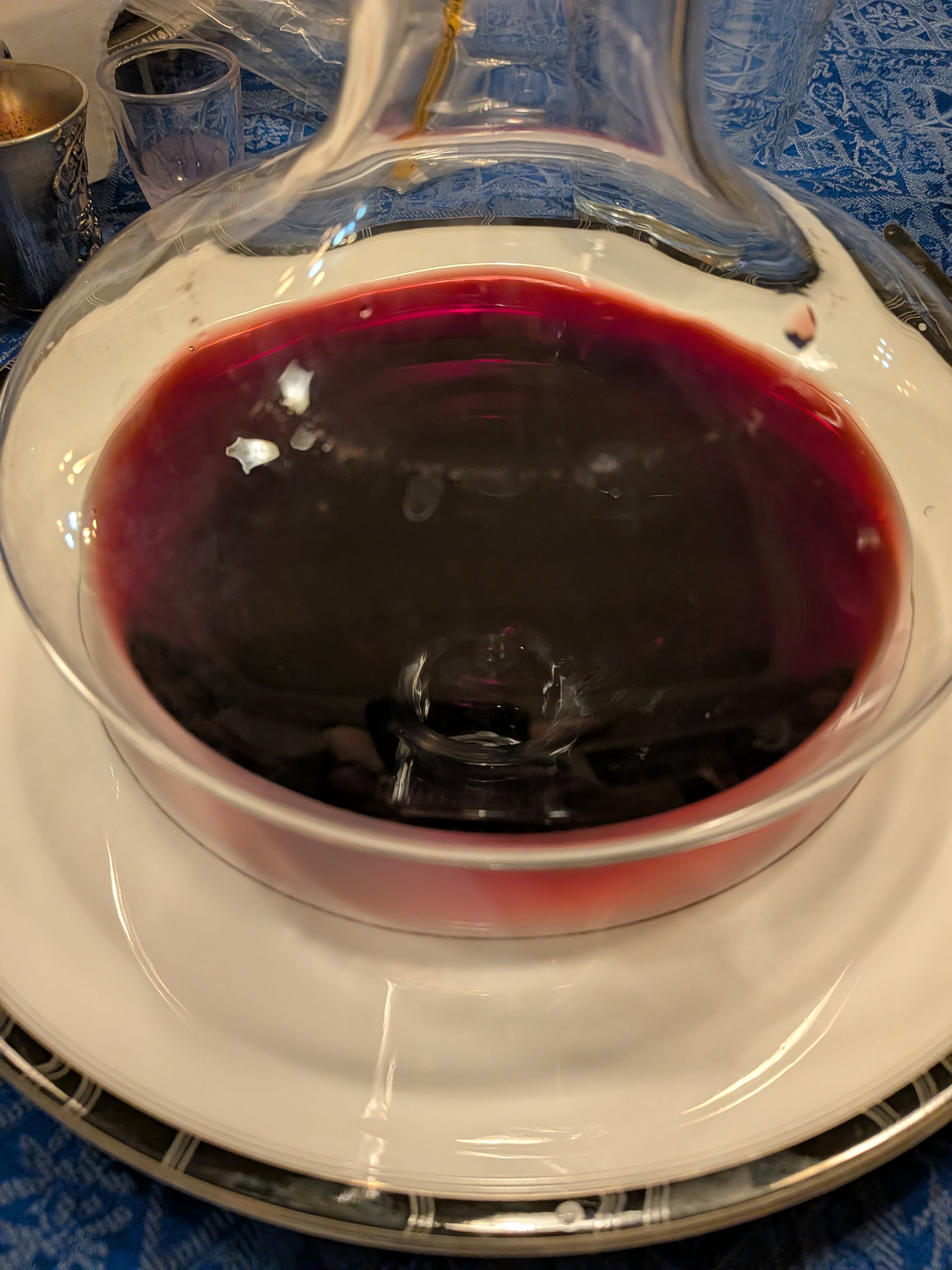 wine in decanter