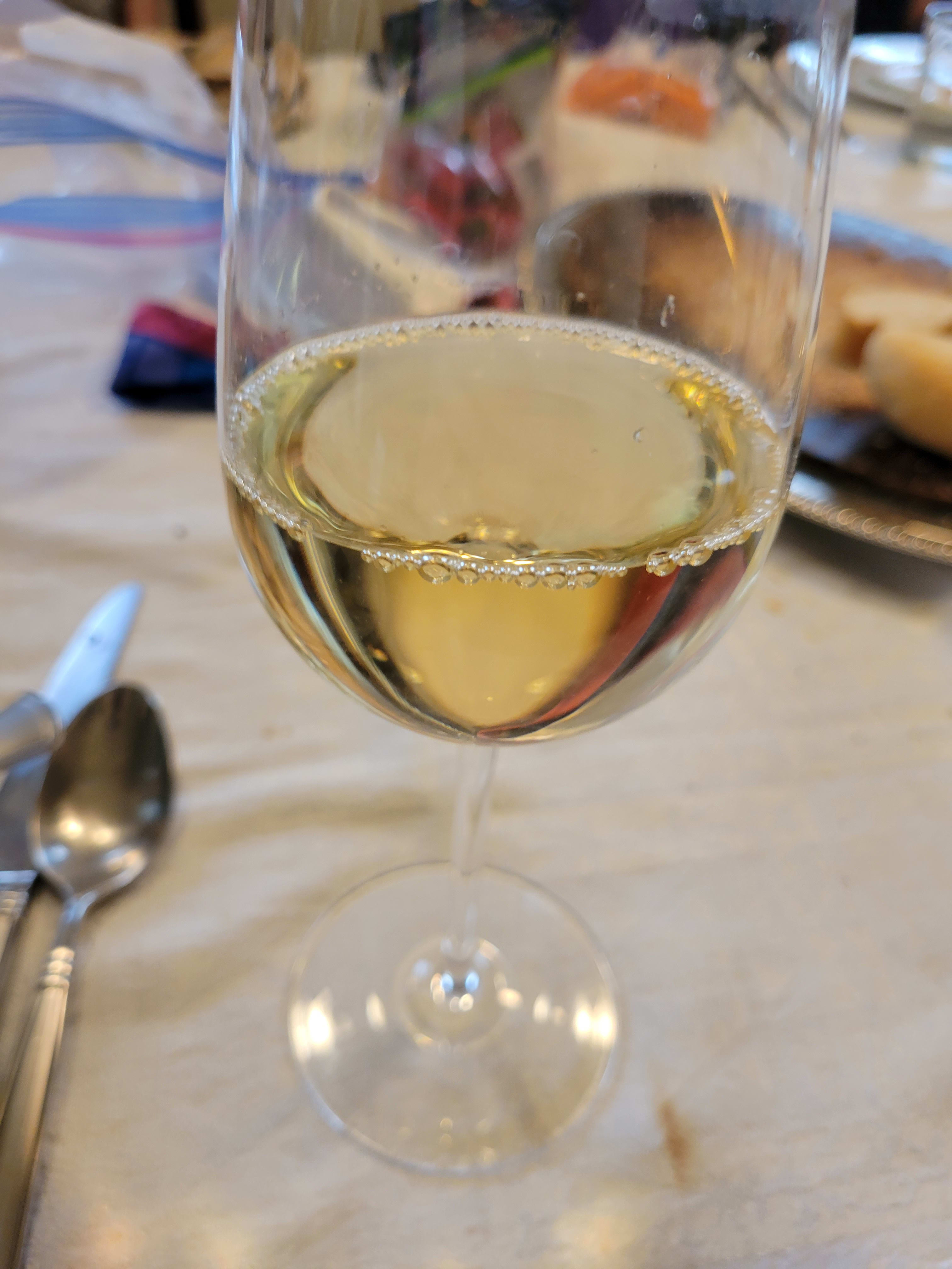 side view of wine