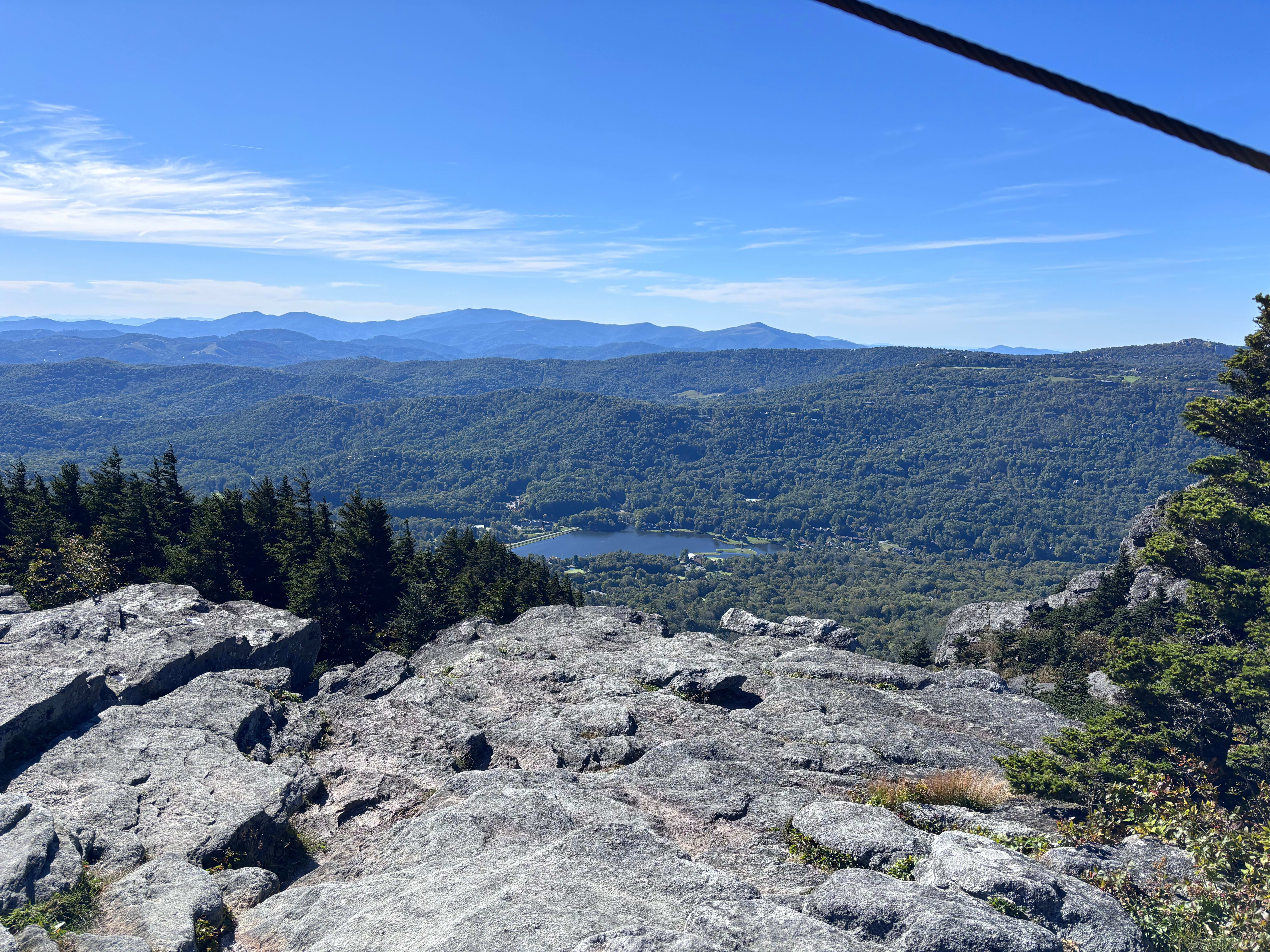view off swinging bridge at Grandfather Mtn last Saturday.