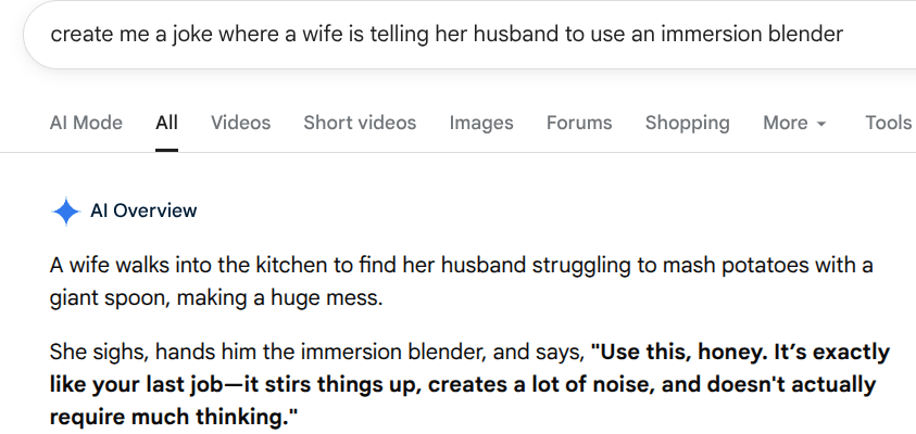 joke from AI bot