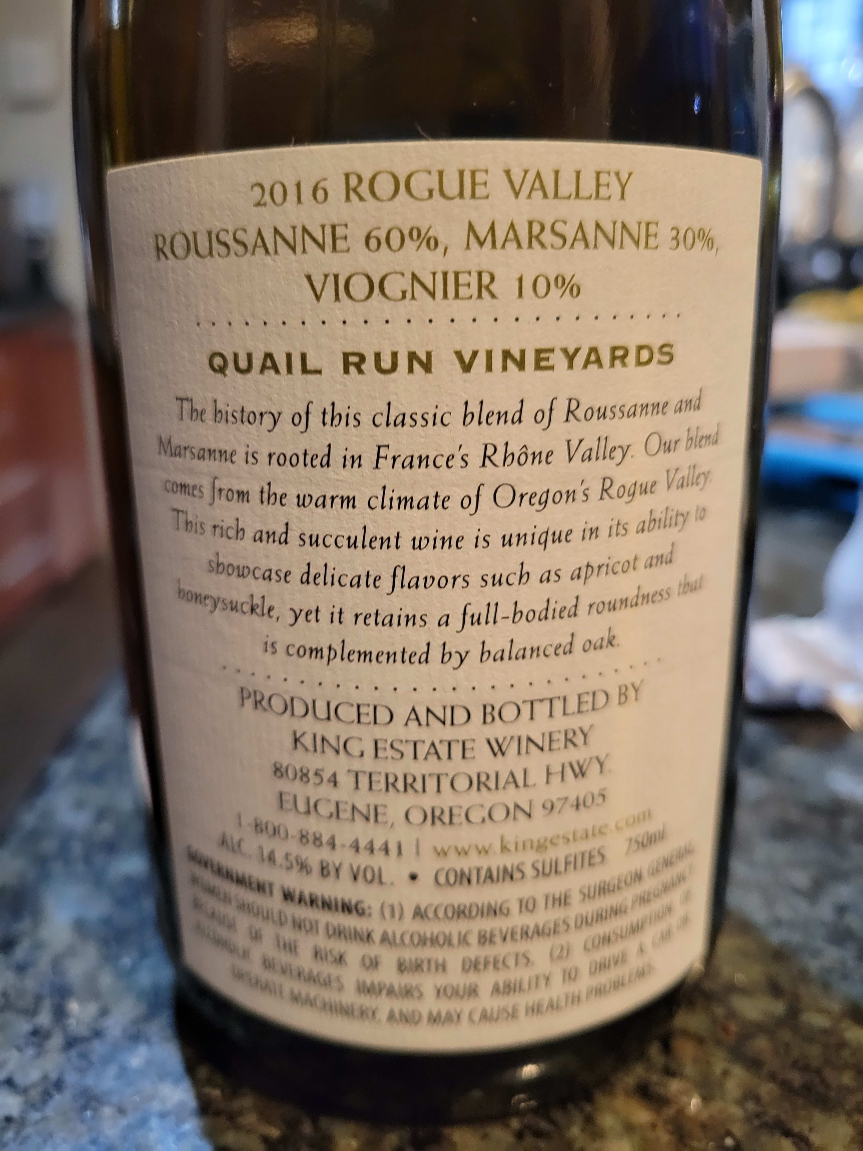 Back label