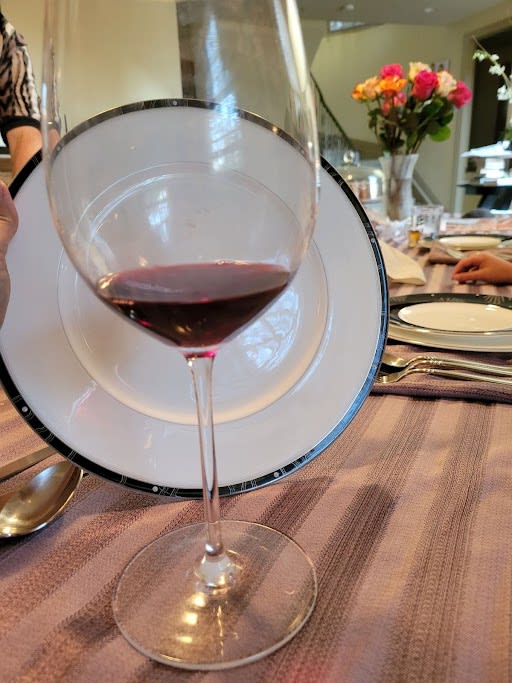 wine in glass