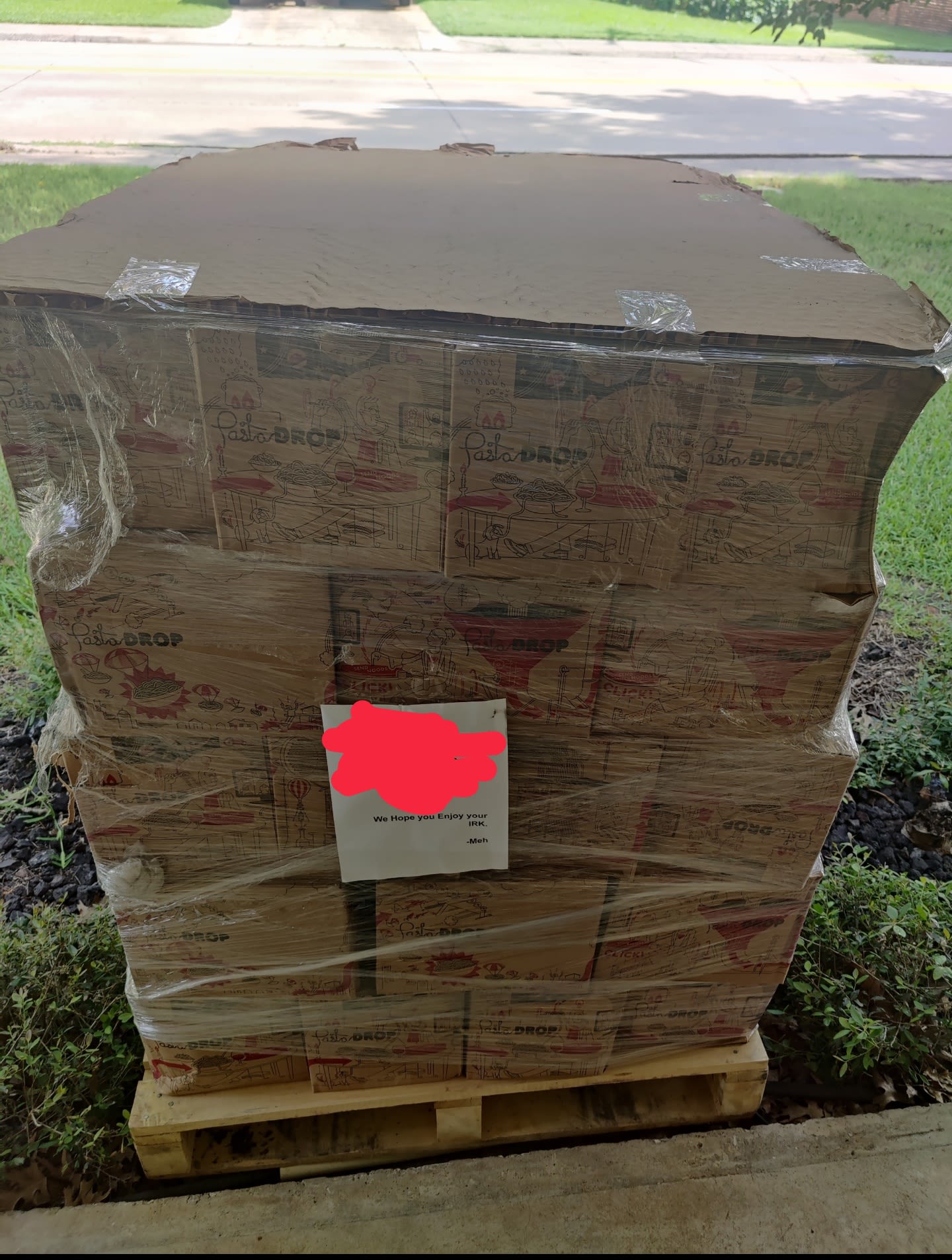 the pallet in front of my door