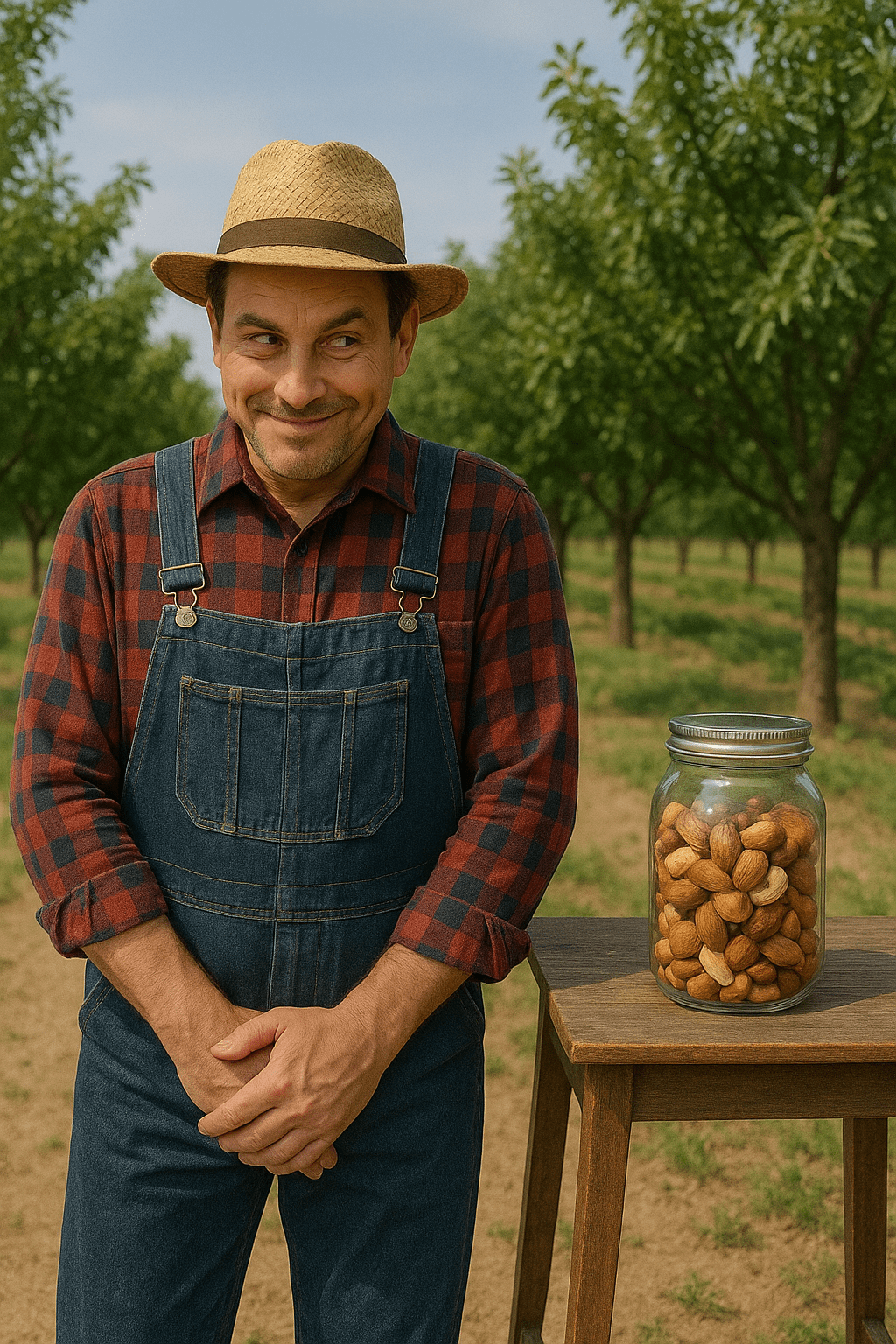 farmer in orchard