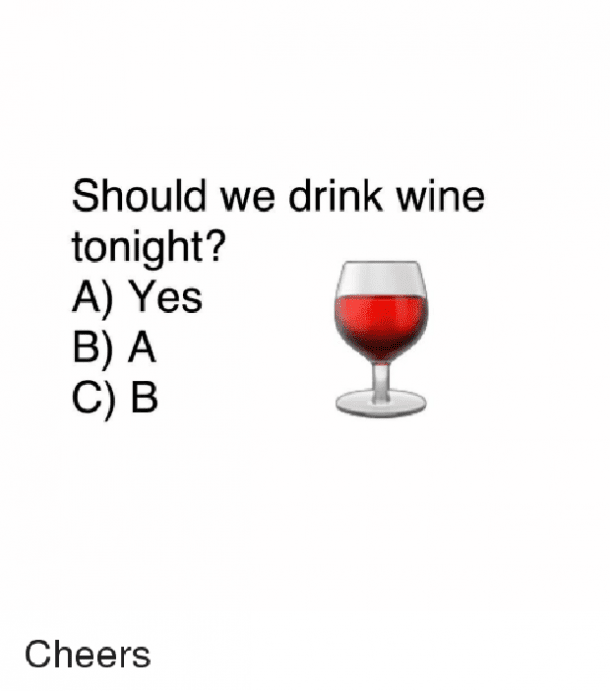 drink wine tonight