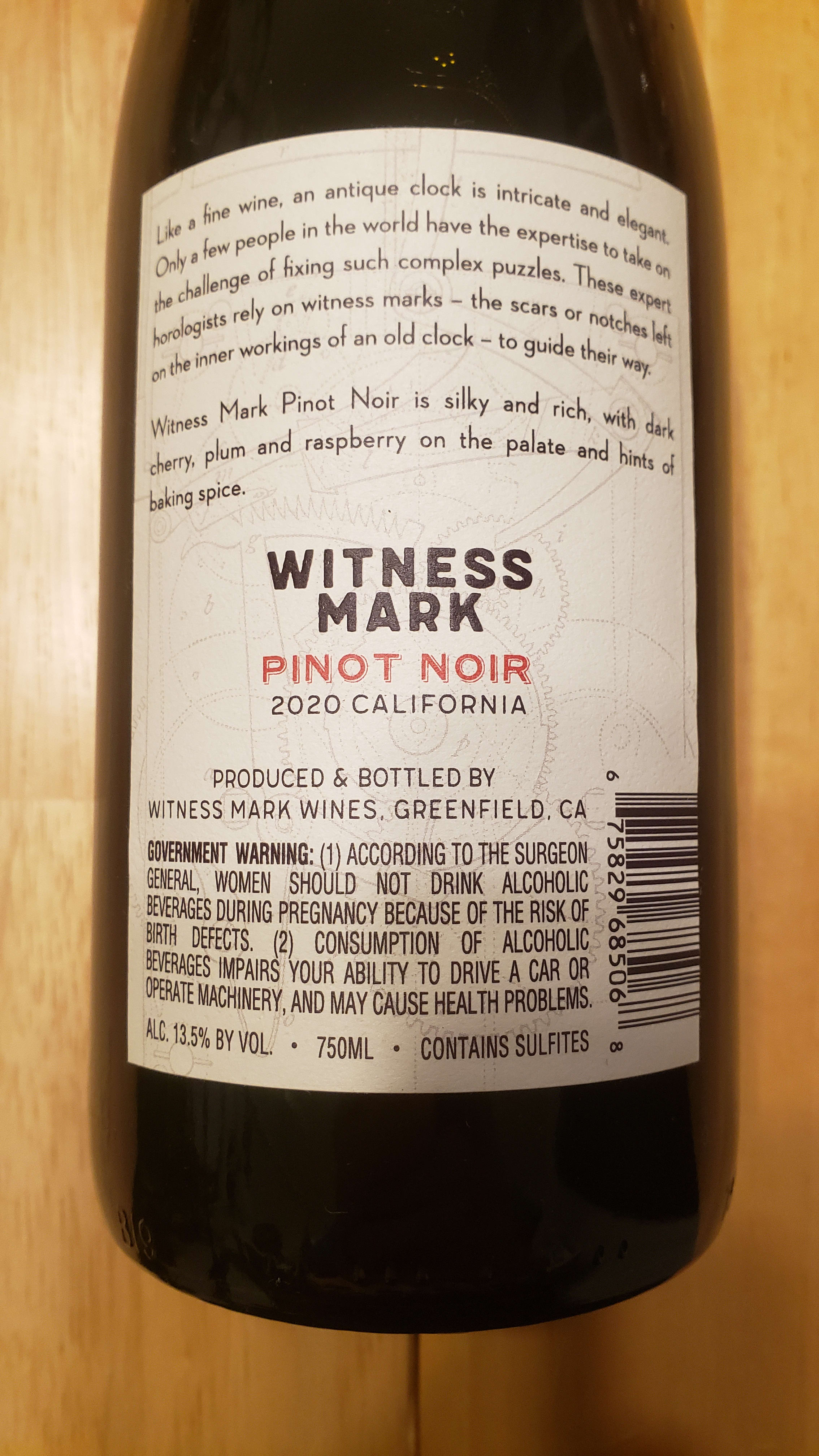 Back Label