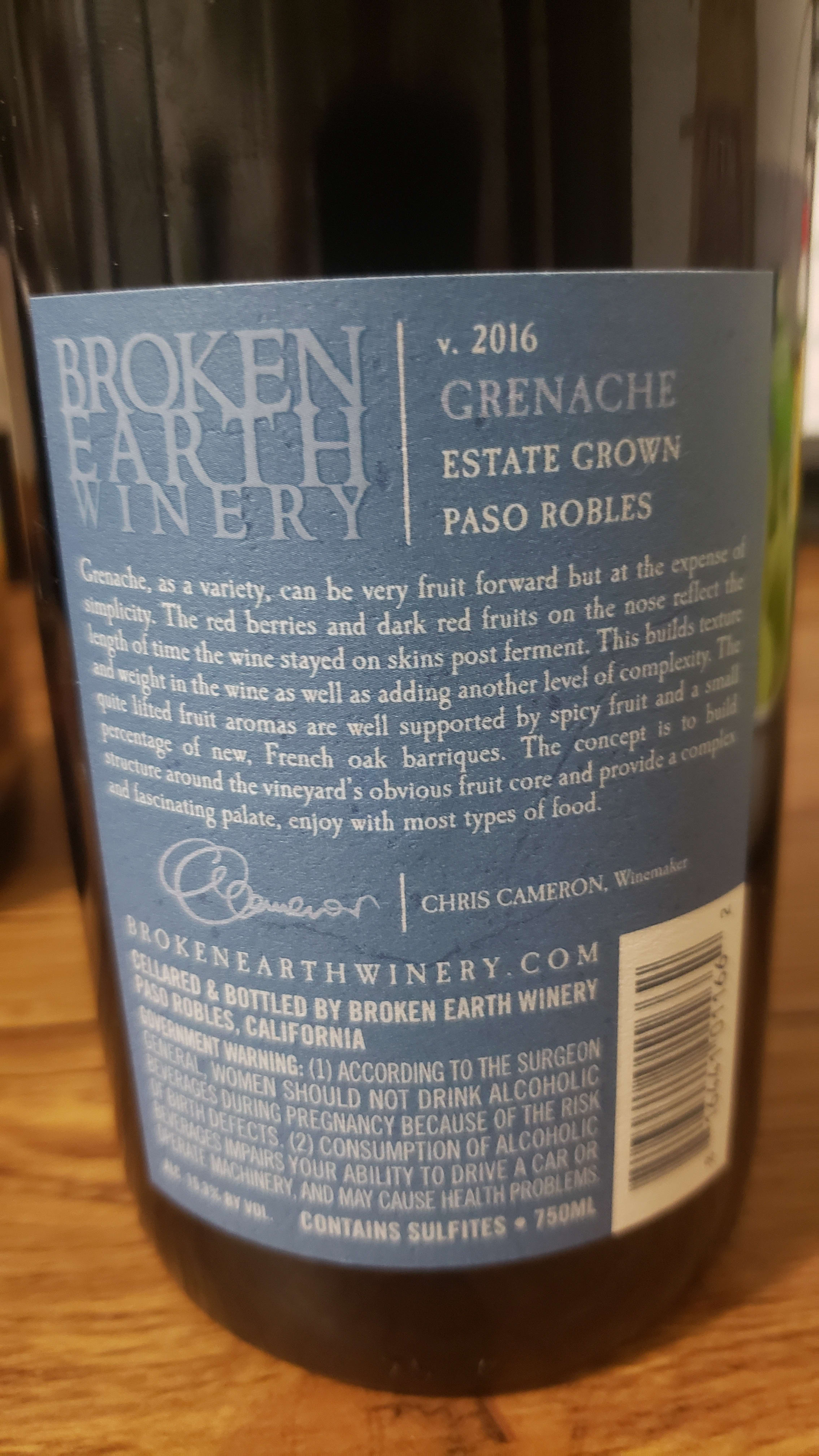 Rear Label