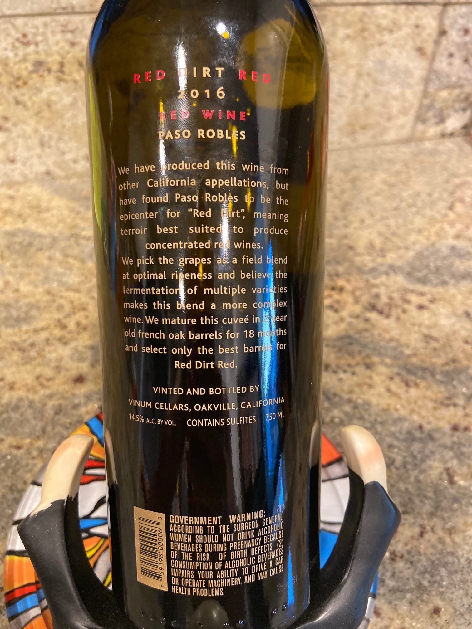 Back label