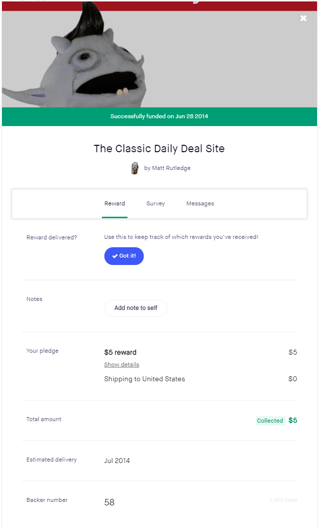 Meh Kickstarter