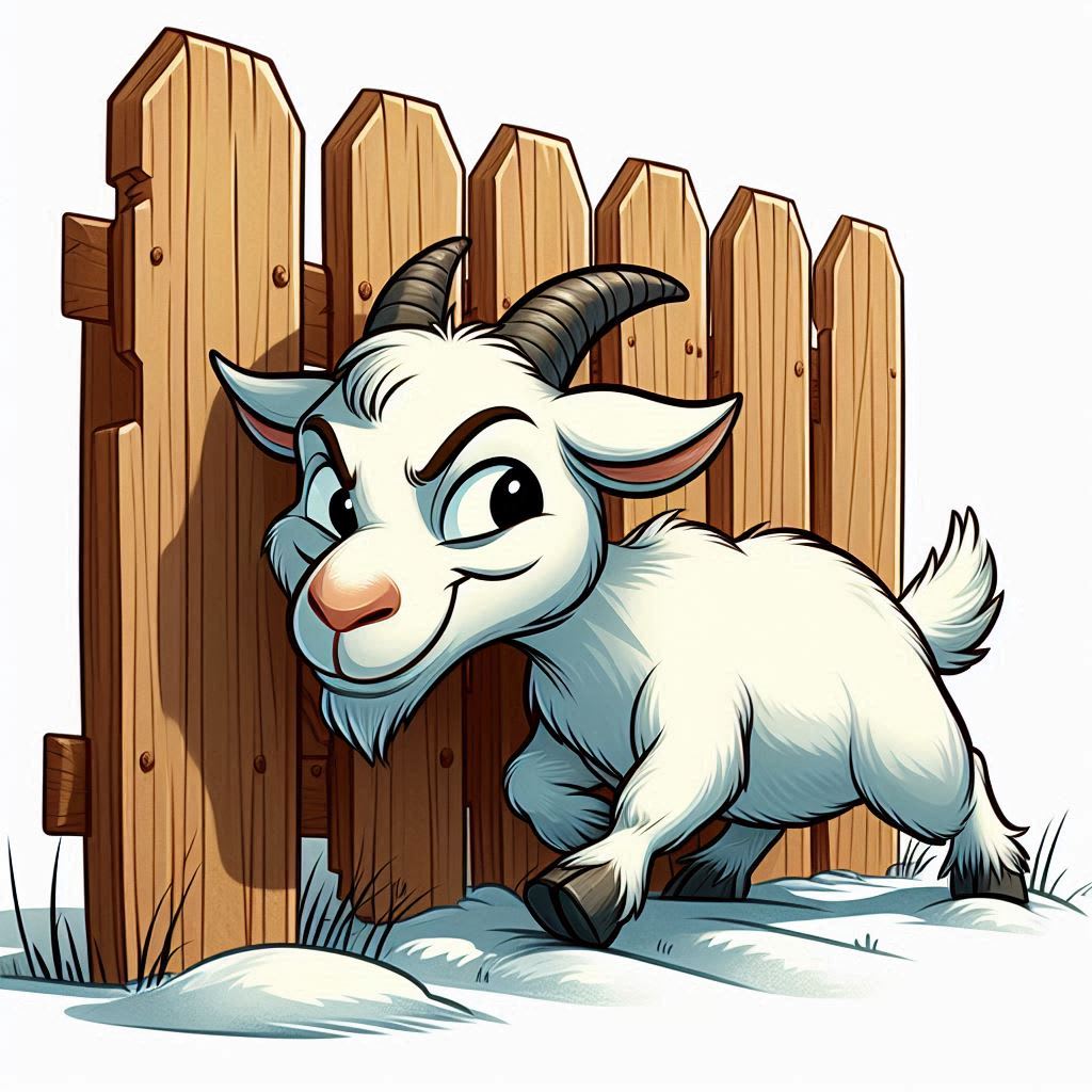 sneaking goat