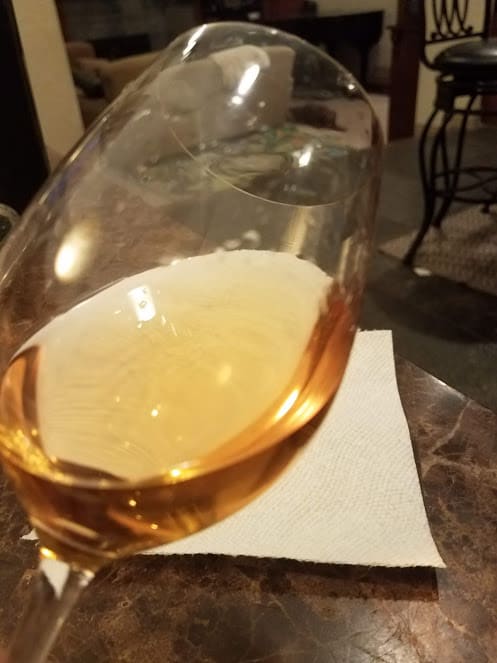 wine in glass