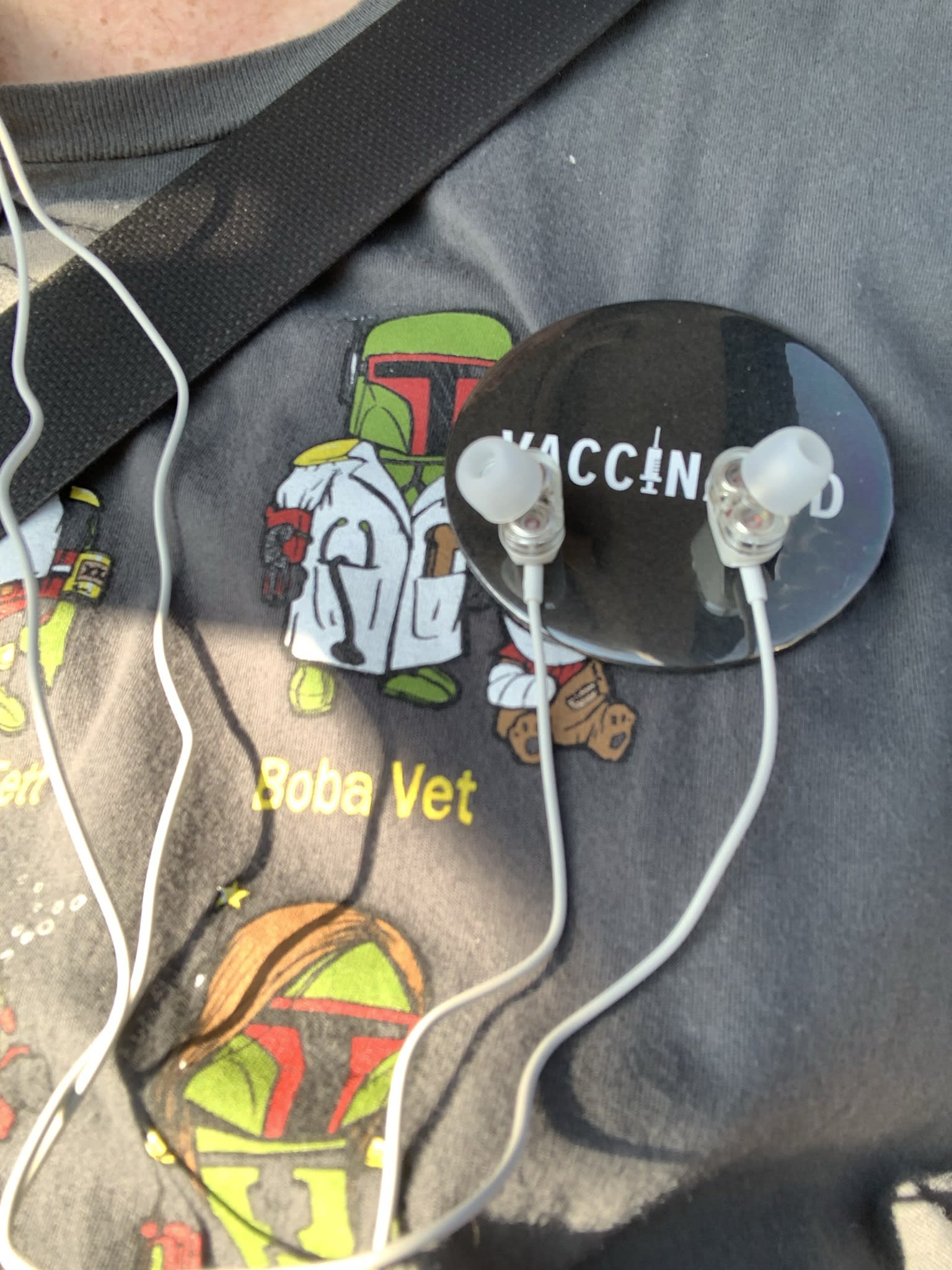 earbuds on the button