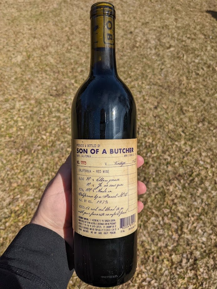 Bottle of SOB- Back