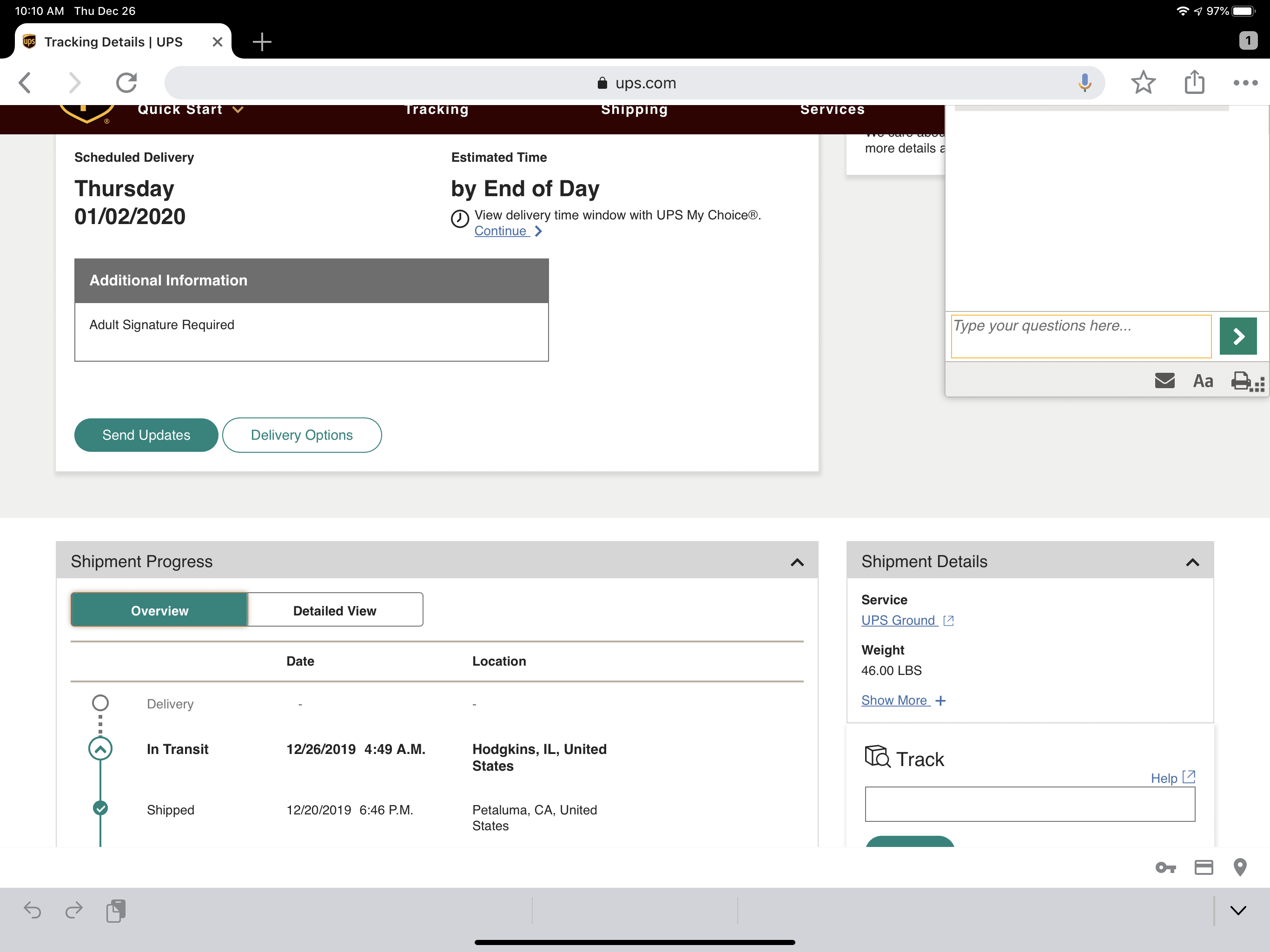 UPS Tracking