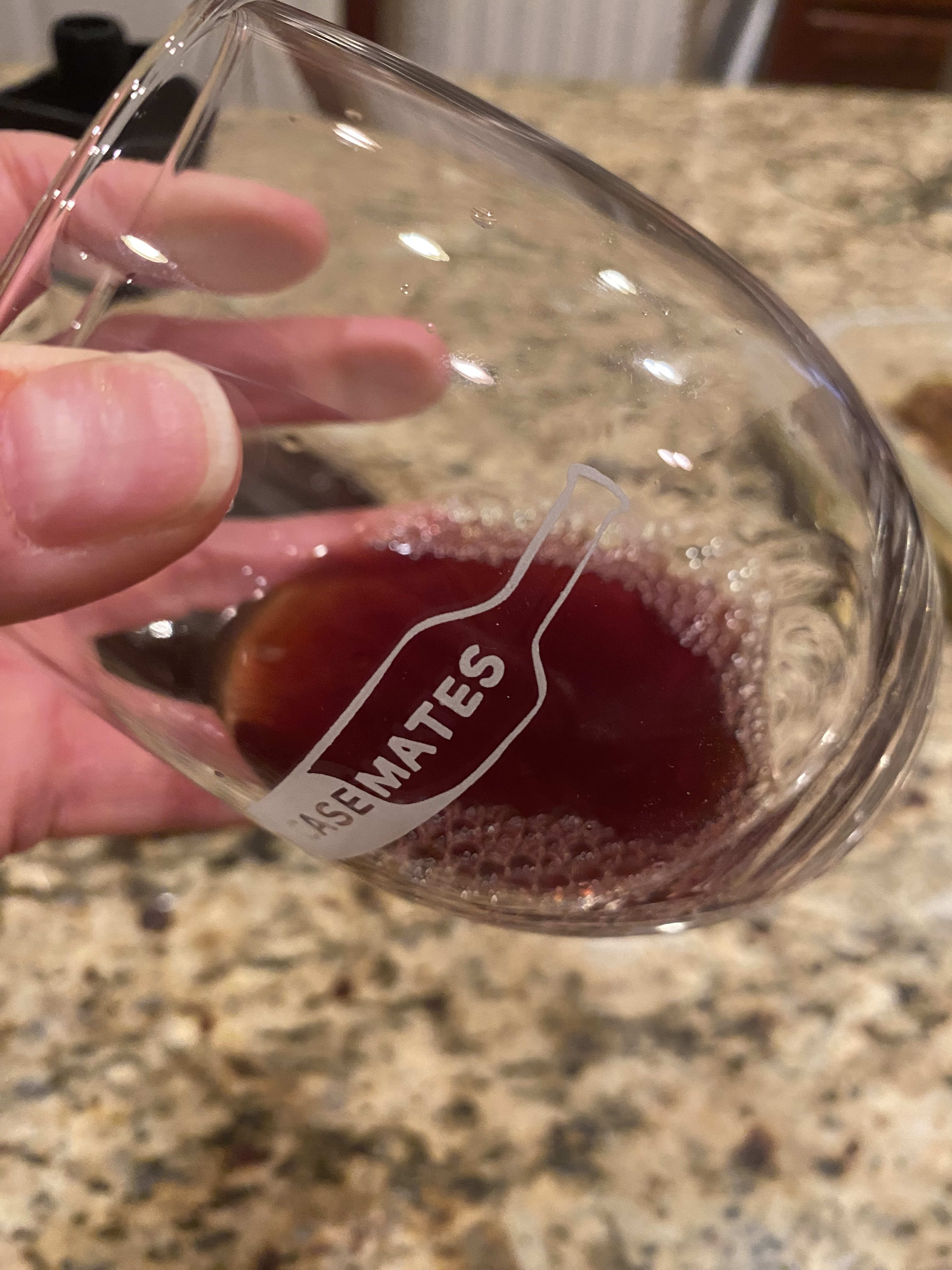 In the glass