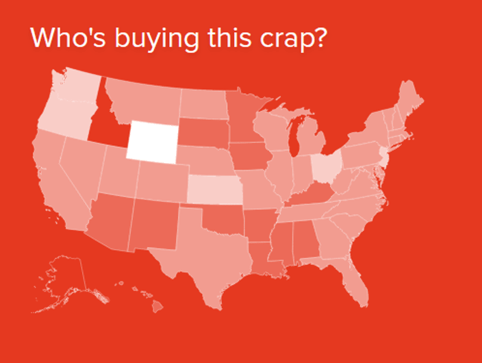 Irrefutable proof of the most and least hairiest states.