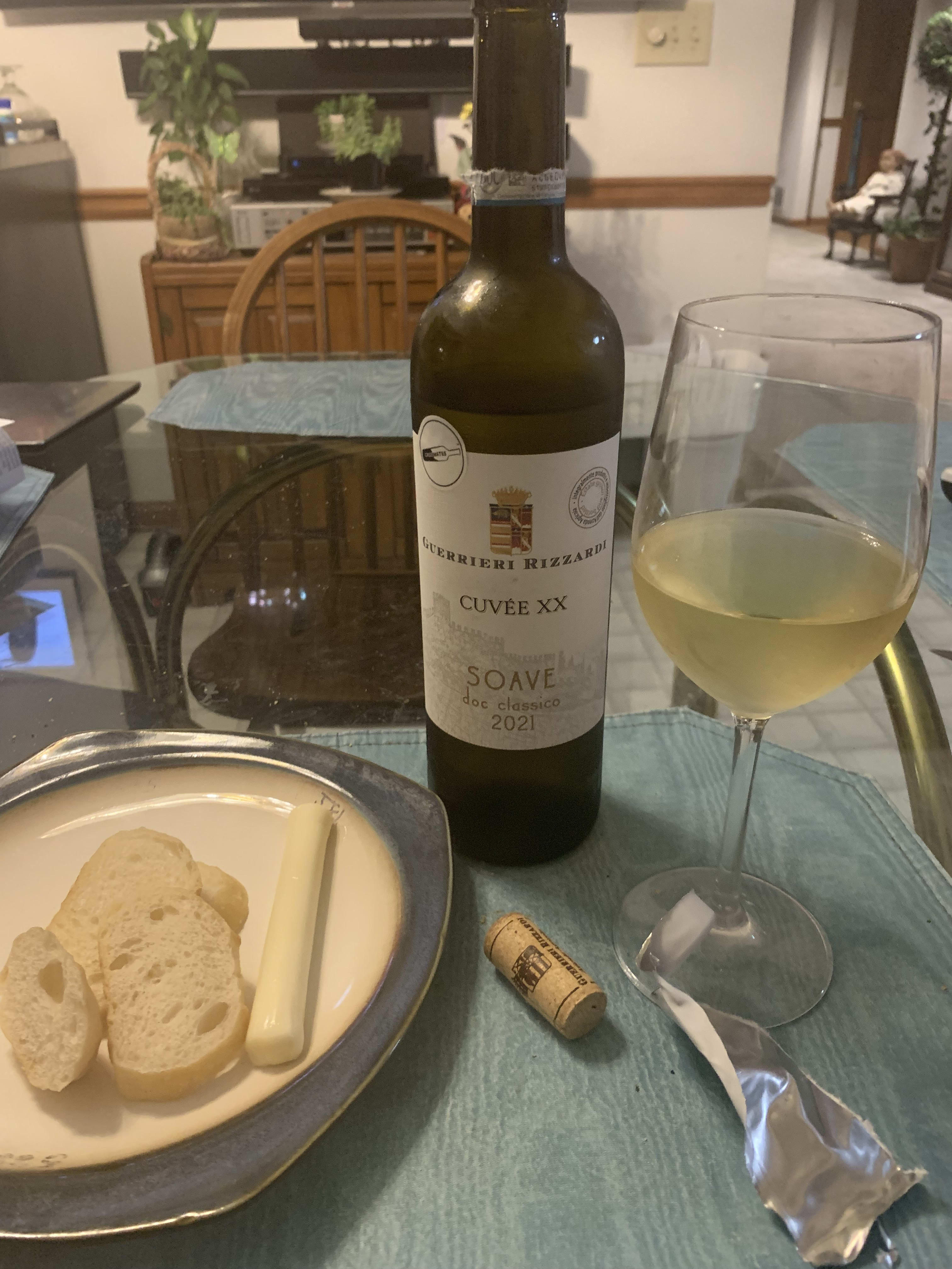 Guerrieri Rizzardi Soave wine and cheese photo