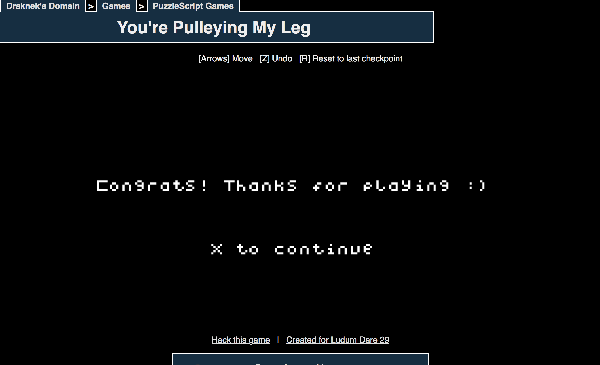 success screen!