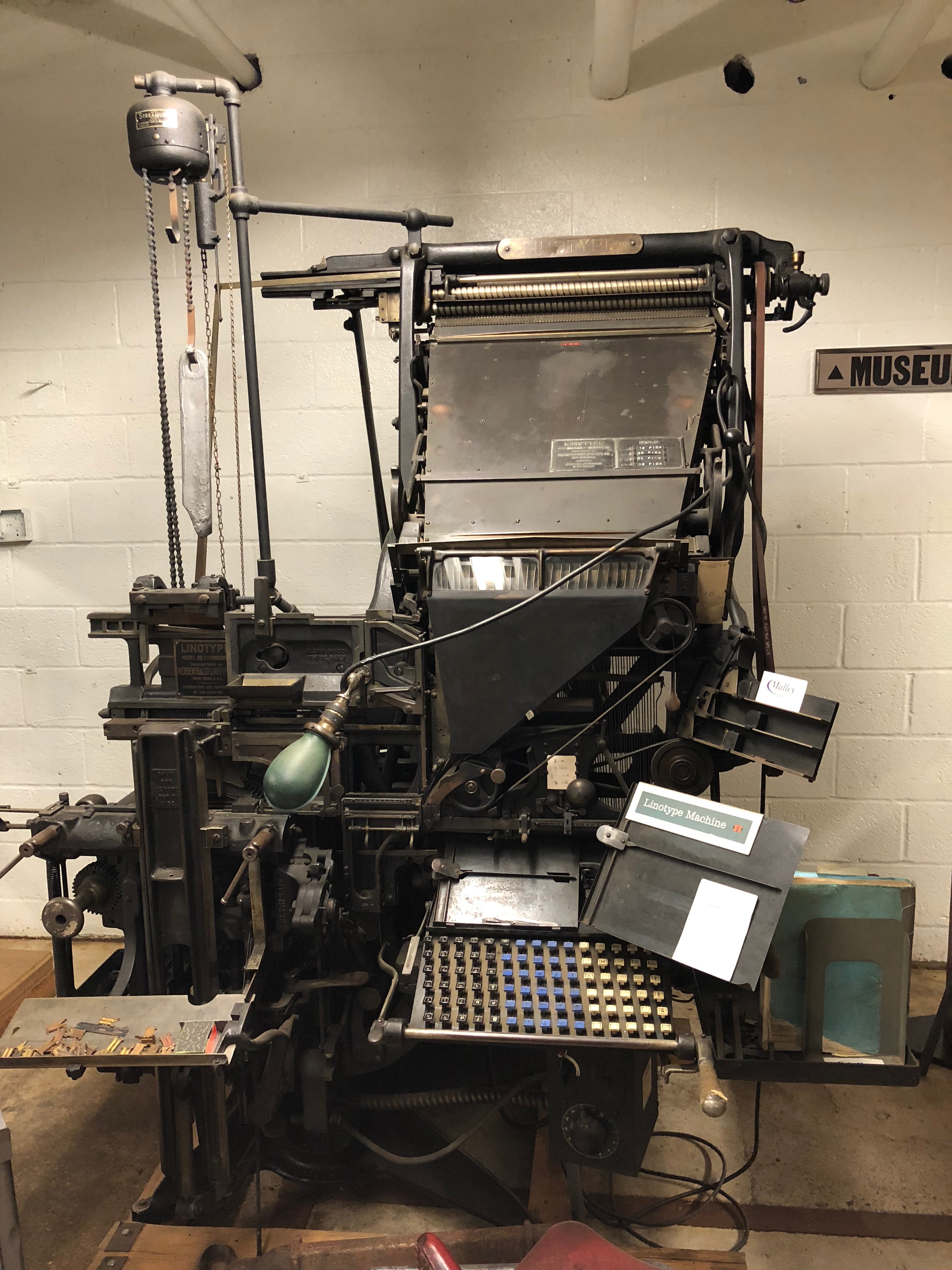 The majesty of the Linotype, photographed at the Hamilton Wood Type and Printing Museum in Wisconsin