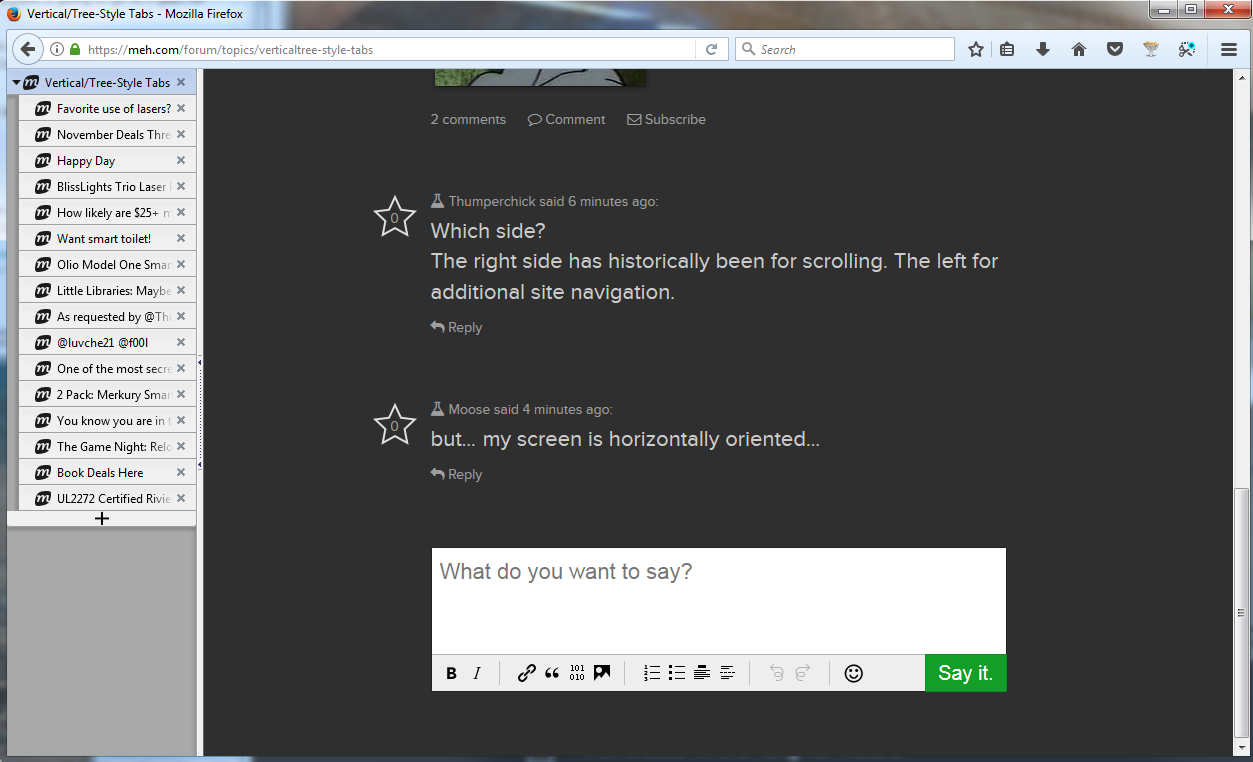 vertical tabs