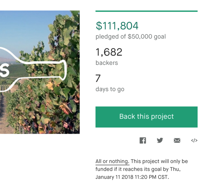 kickstarter ending time