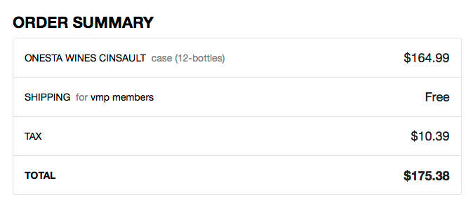 order summary