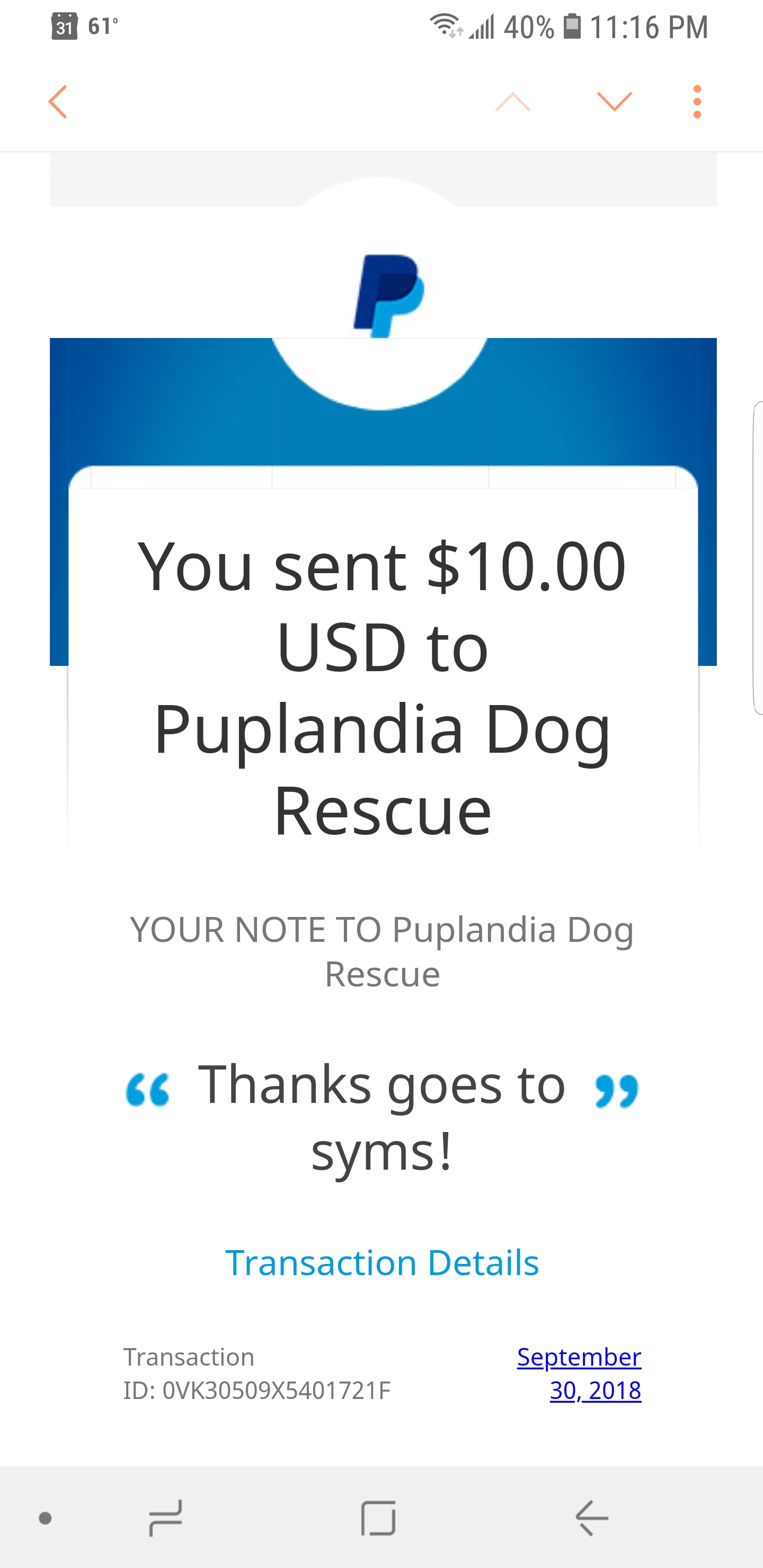 Giving is fun!